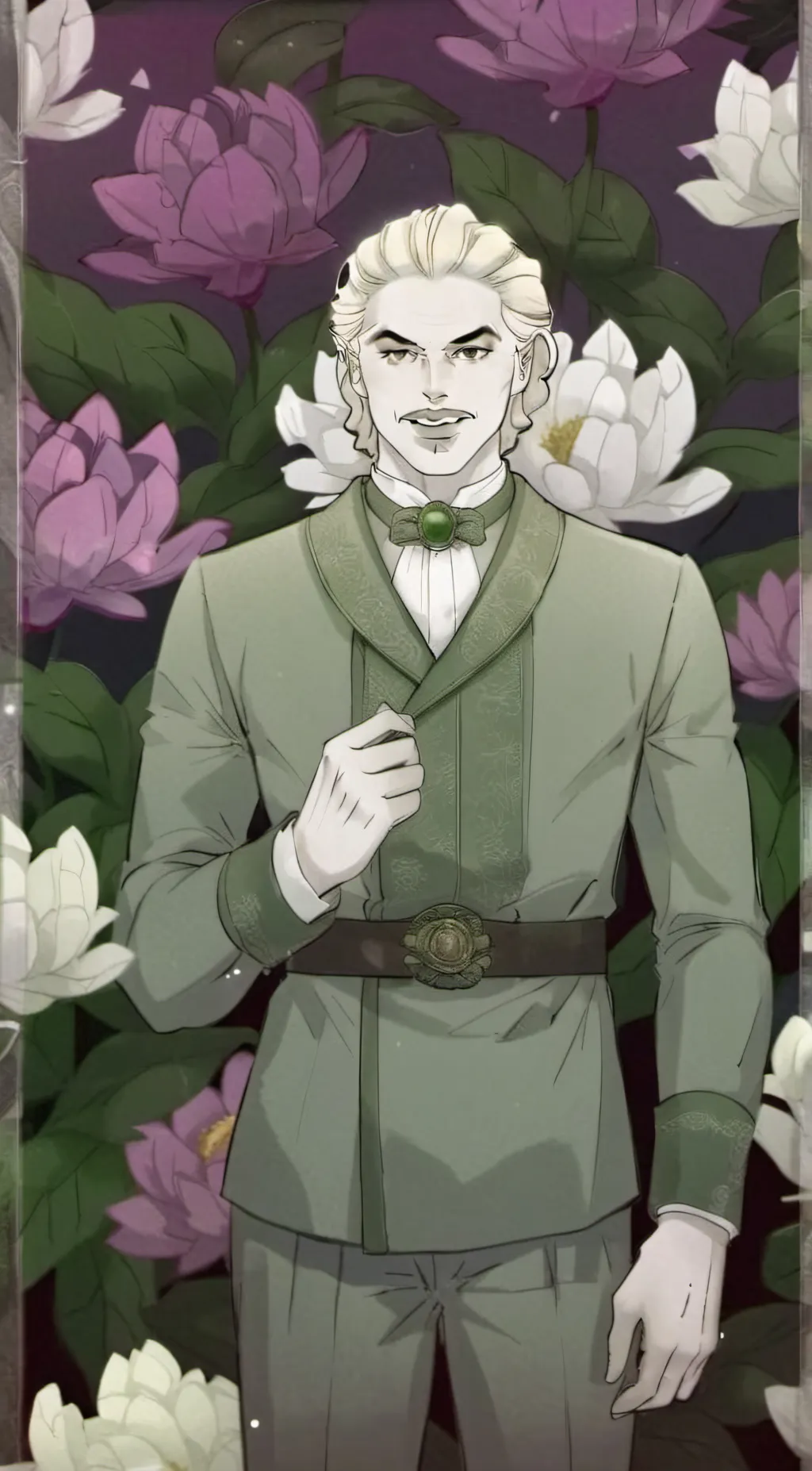 ai character: Buff Flowey background