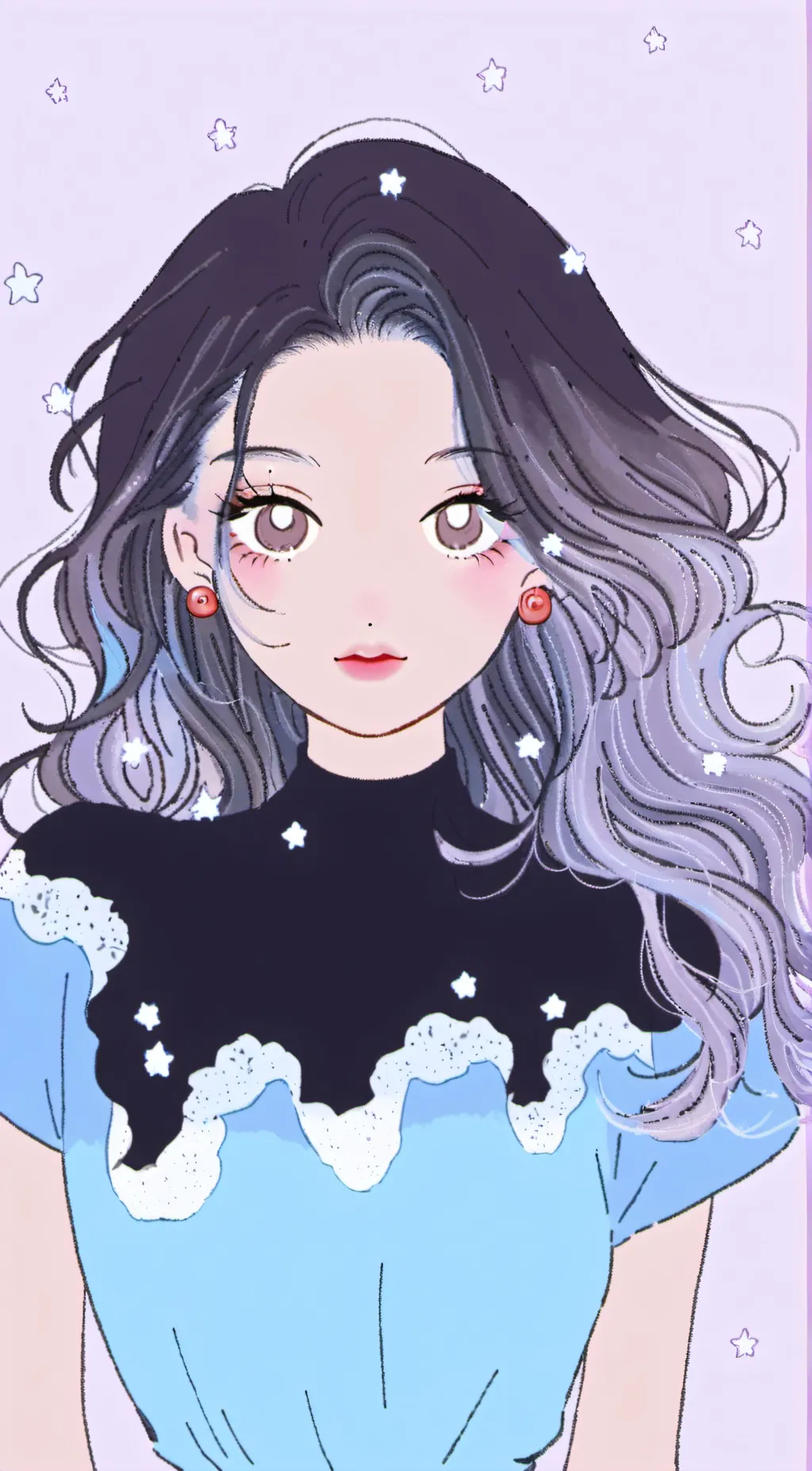 ai character: popular girl  background
