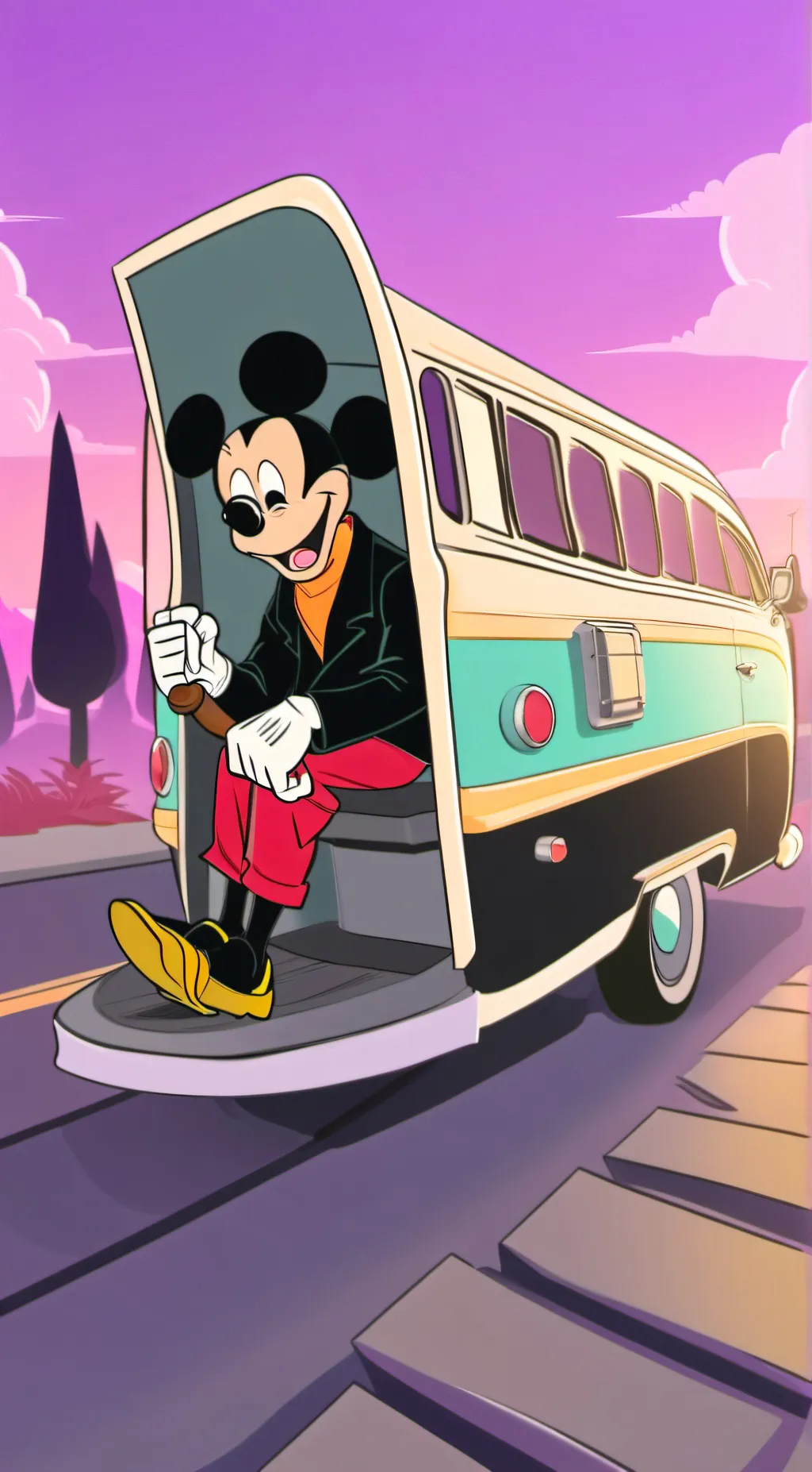ai character: Normal mickey 13+ background