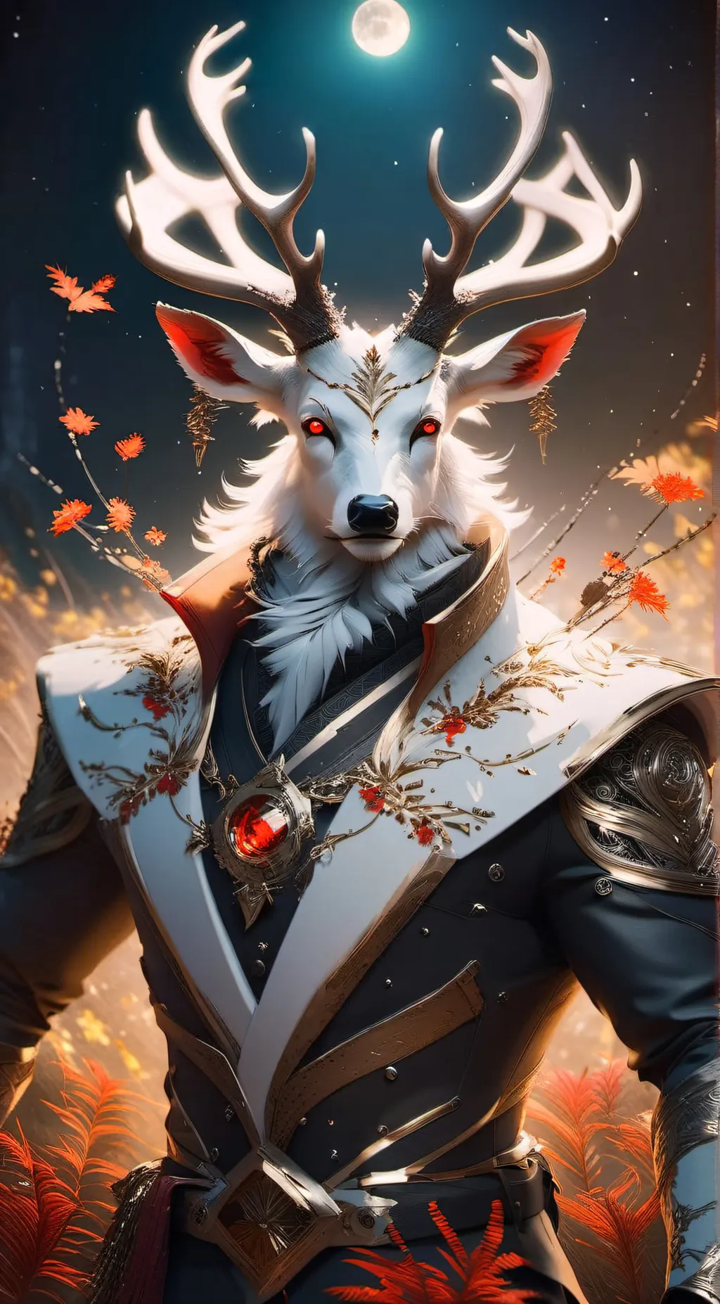 ai character: The Deer God  background