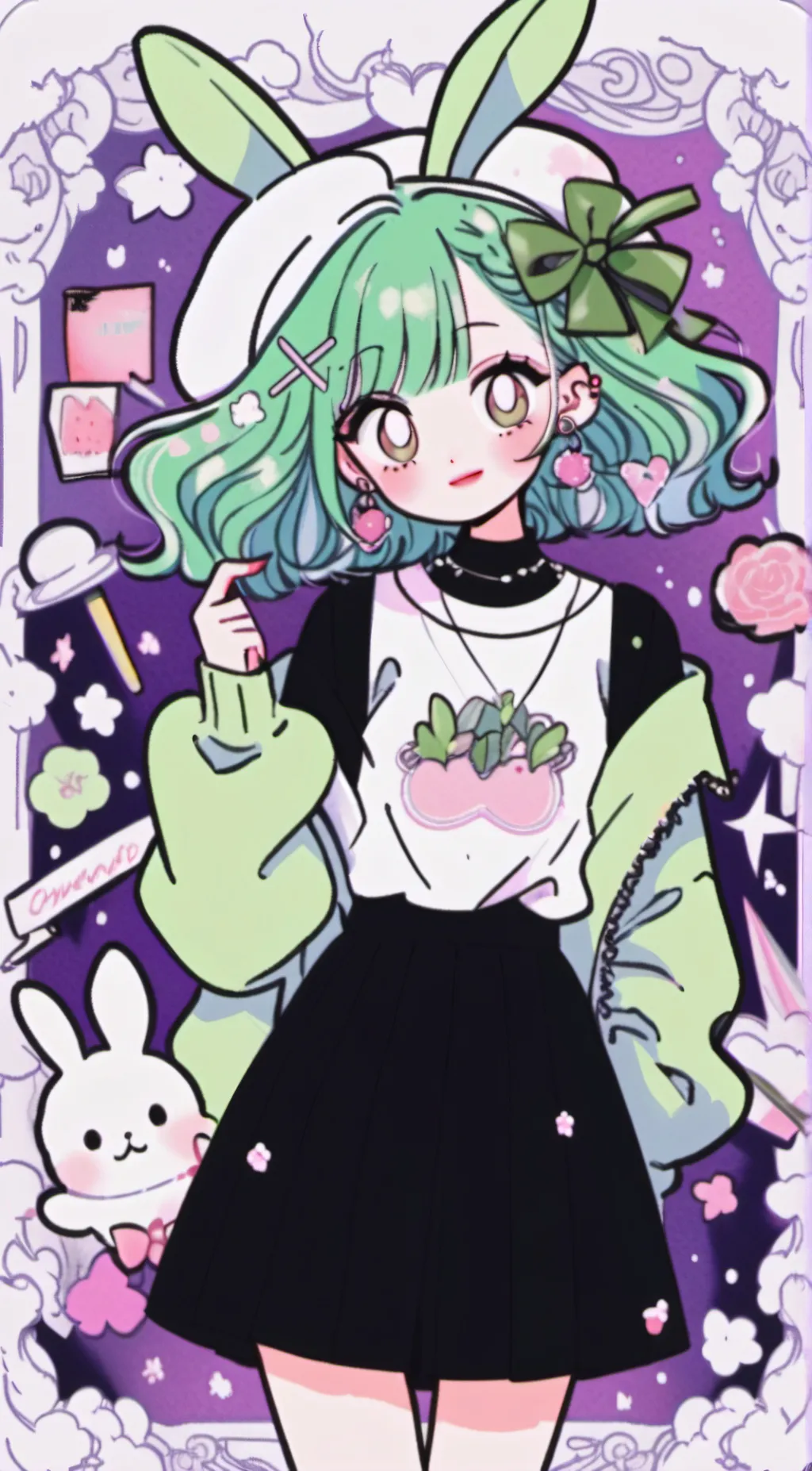 ai character: hoppy hop scotch background