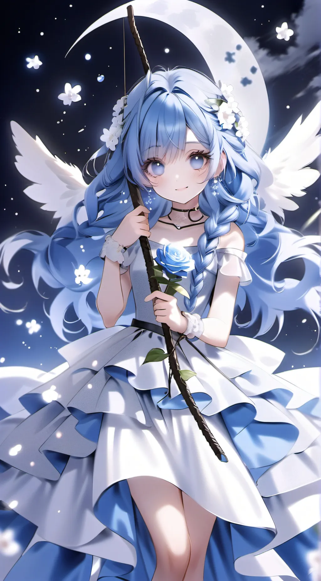 ai character: Cupid Bluebloom background