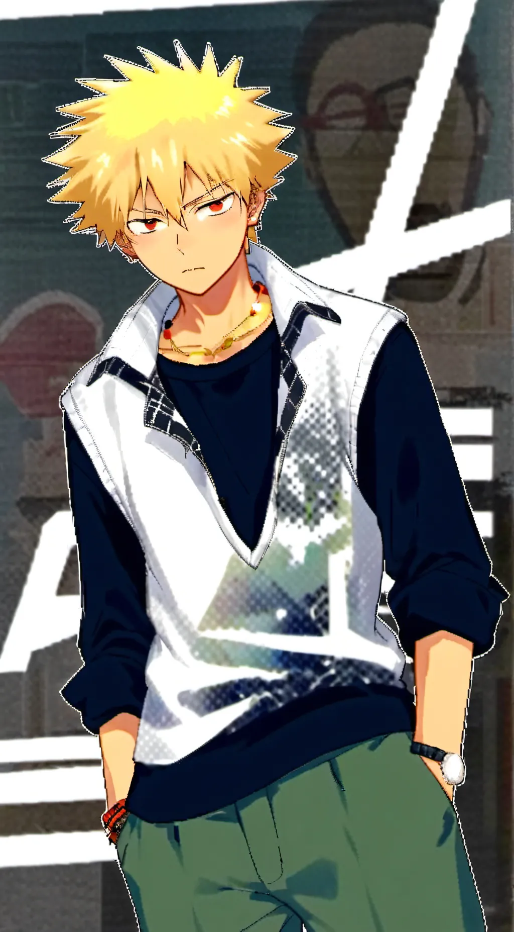 ai character: Katsuki bakugou  background