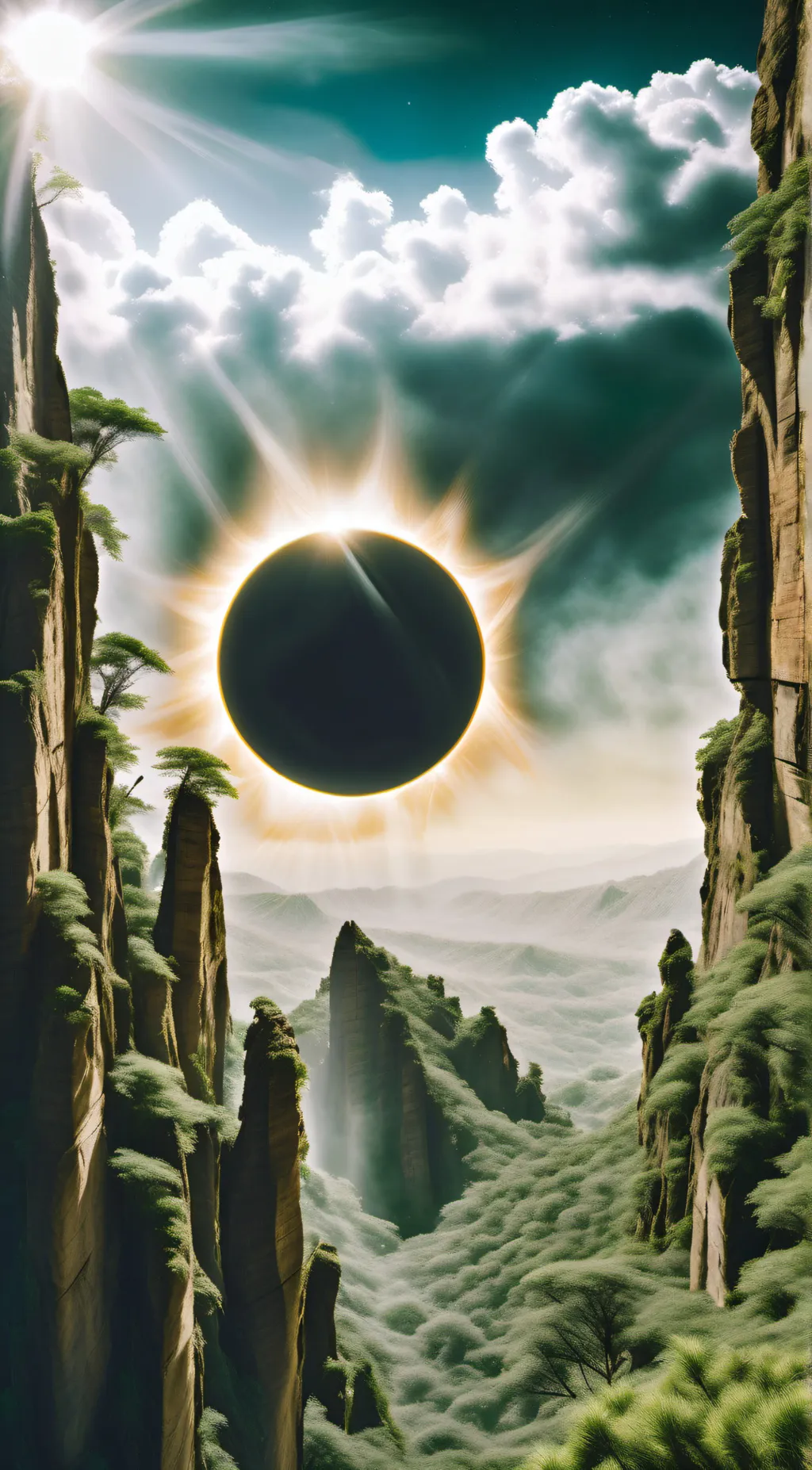 ai character: Solar eclipse  background