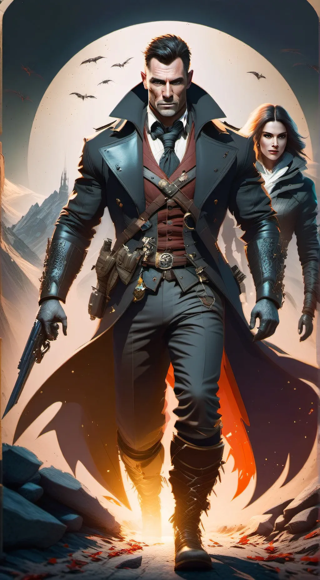 ai character: James Bond  background