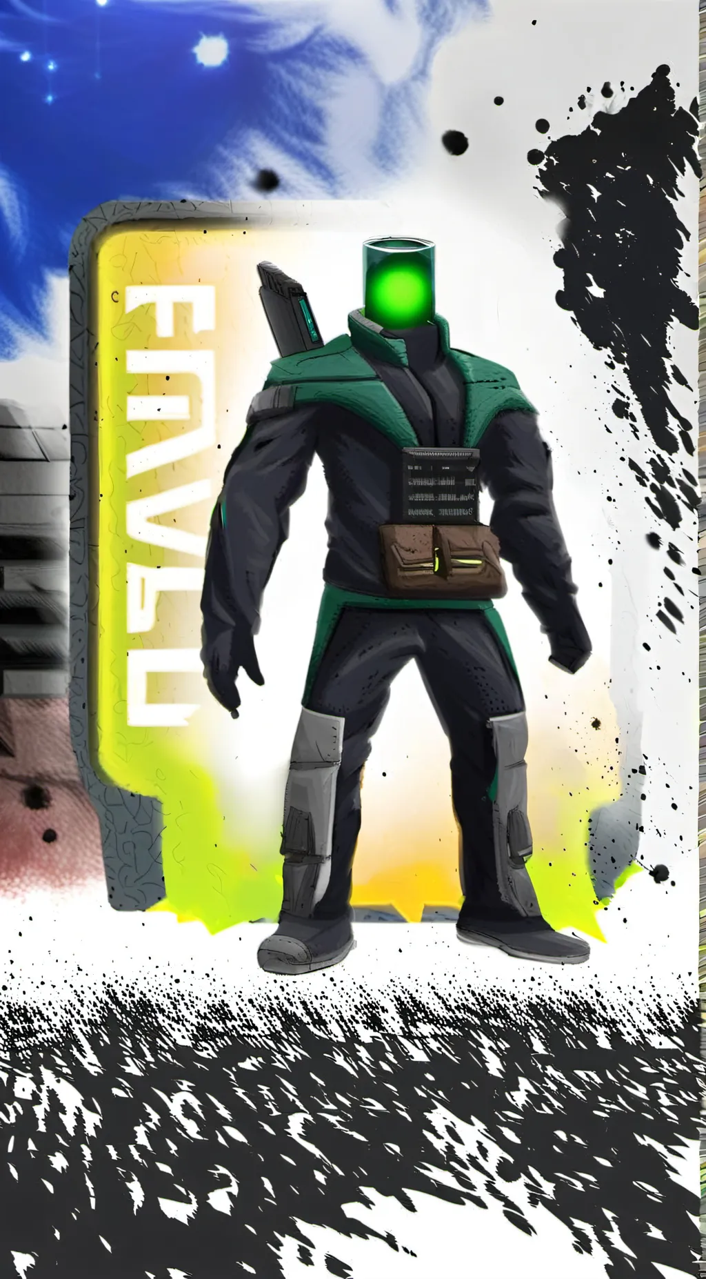 ai character: titan computerman background