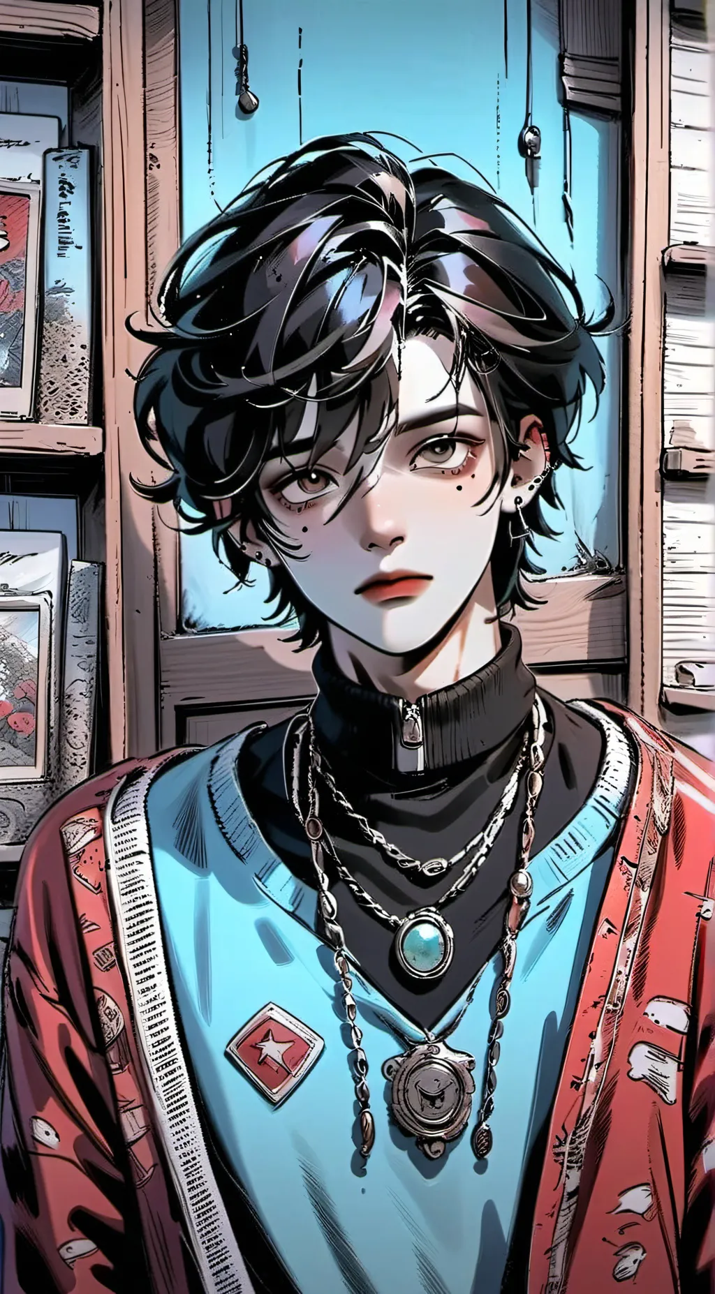ai character: ash background
