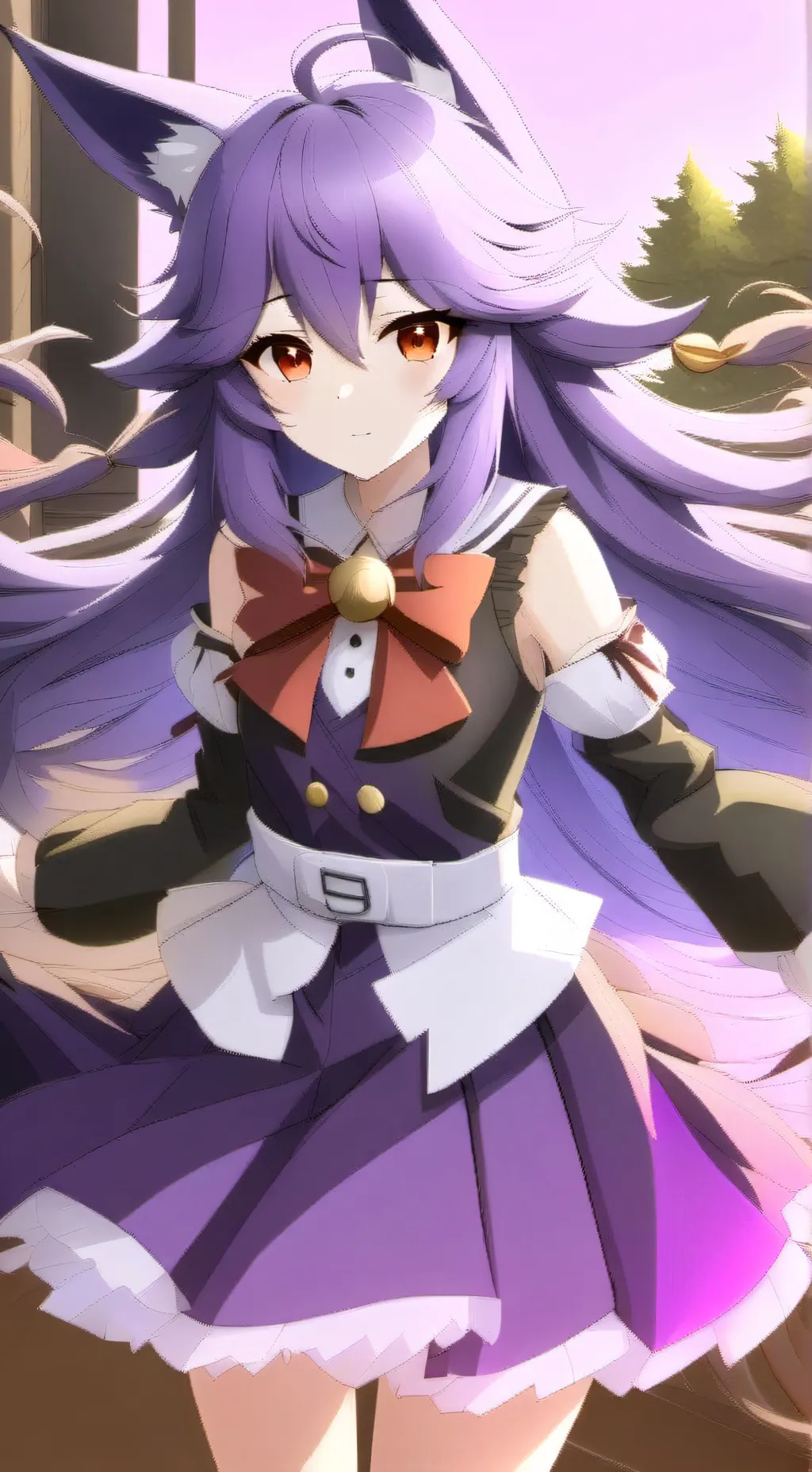 ai character: Lavender background