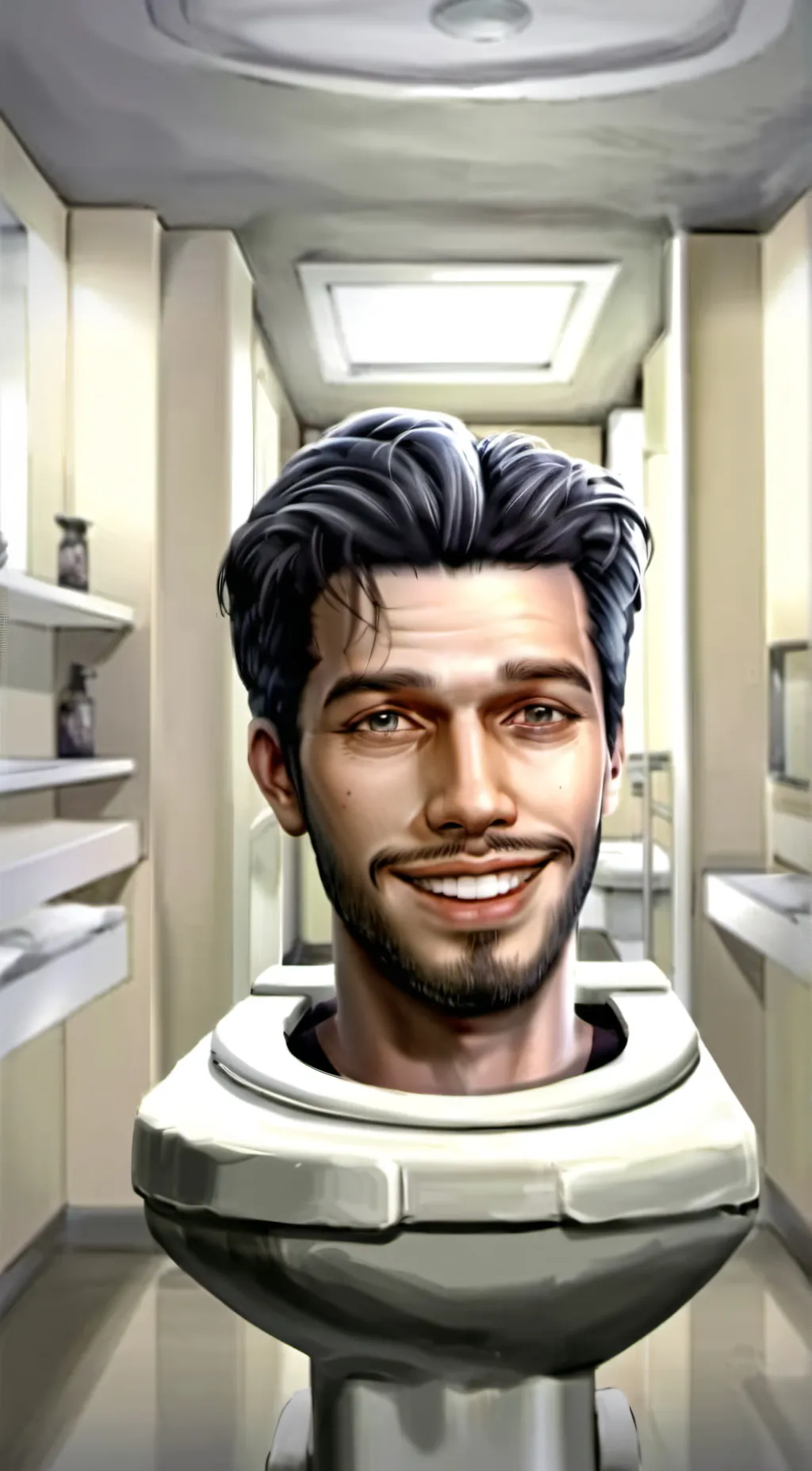 ai character: G-Toilet background