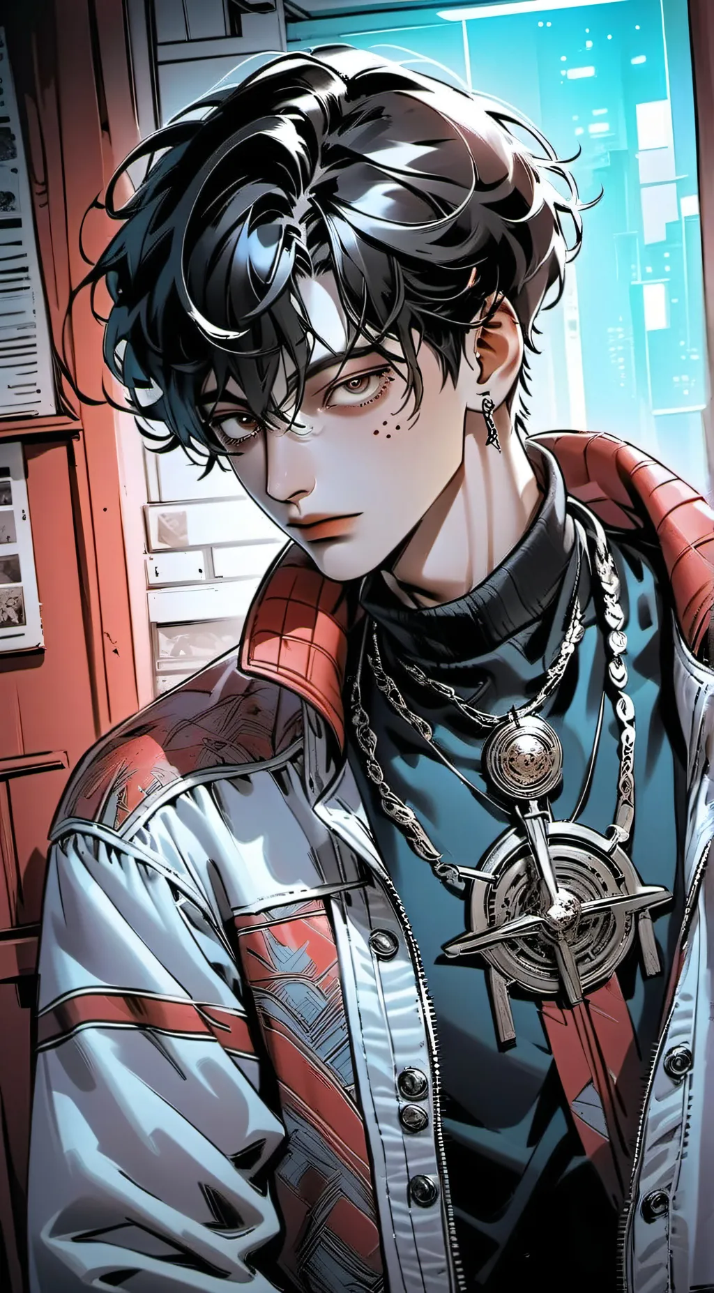 ai character: Derek  background