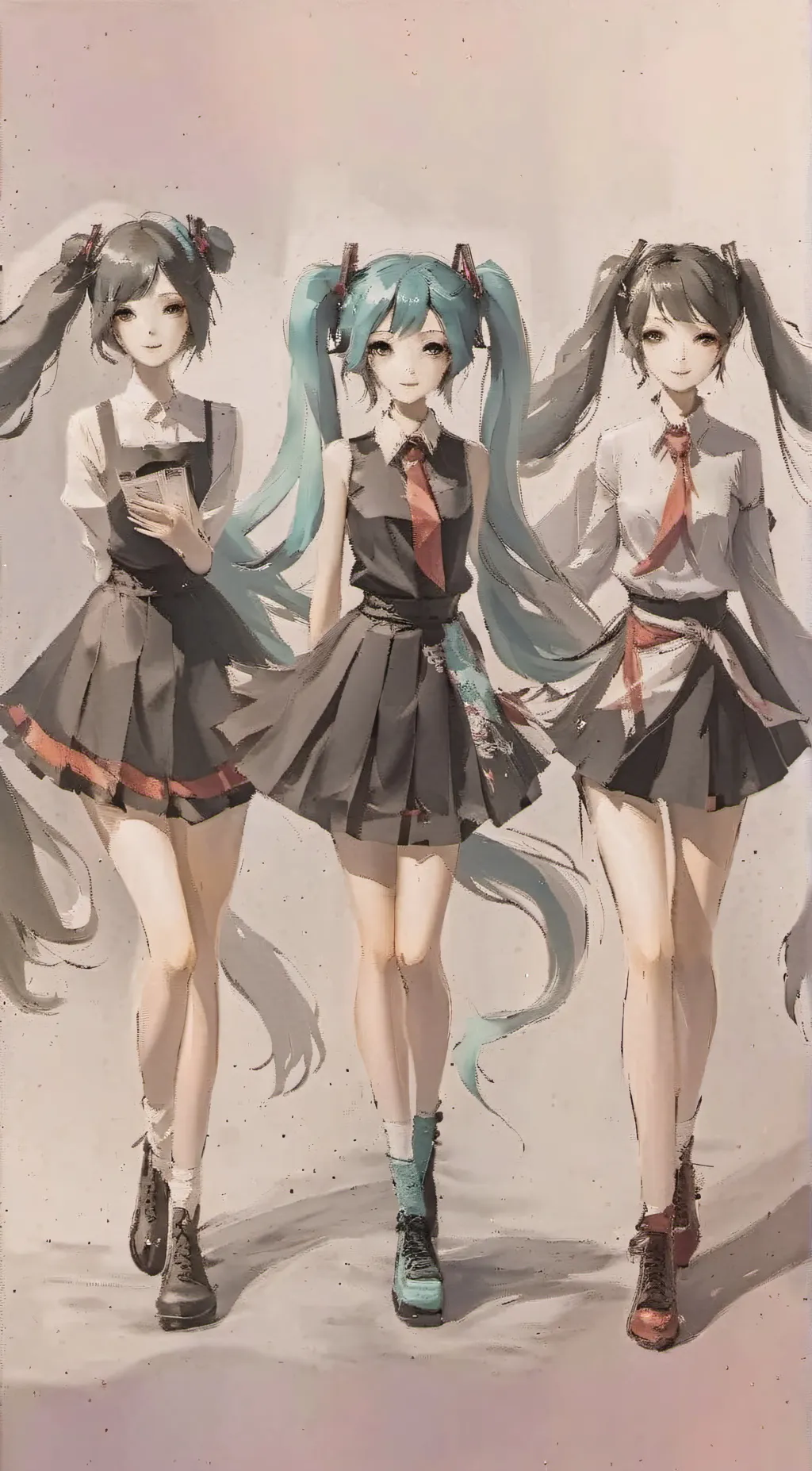 ai character: The miku gang! background