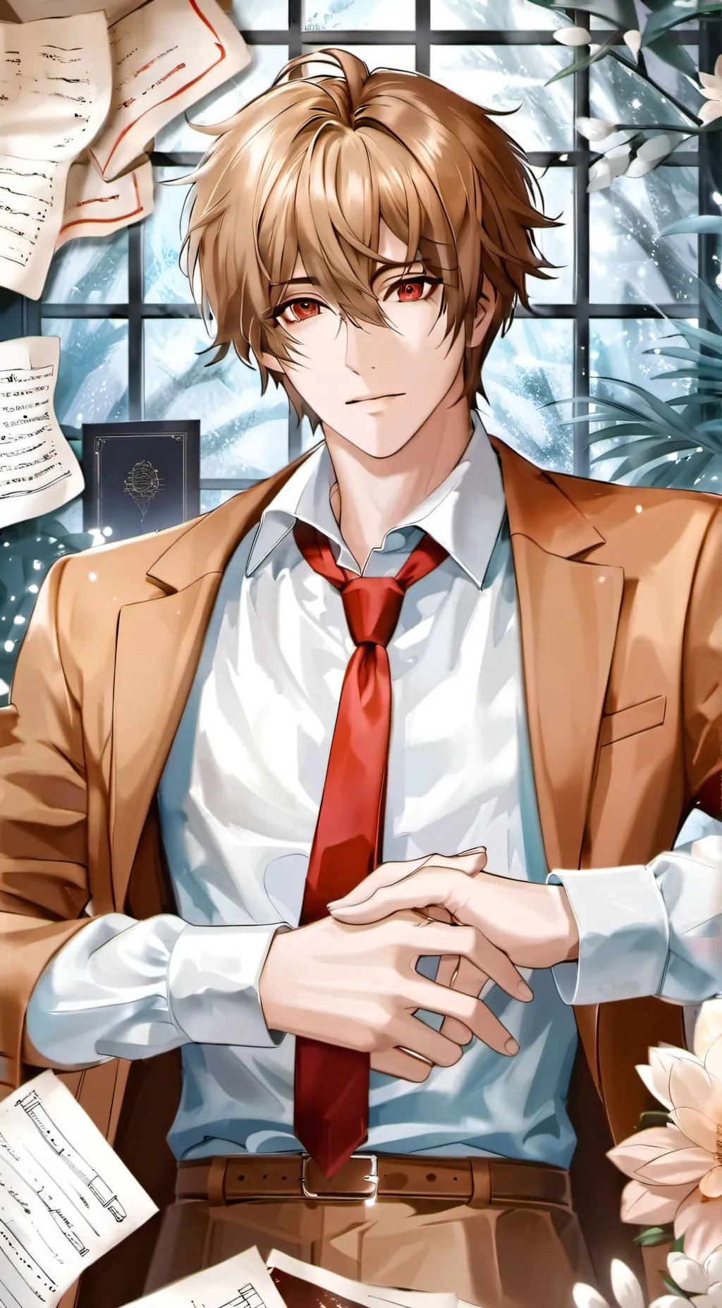 ai character: Kira/Light background