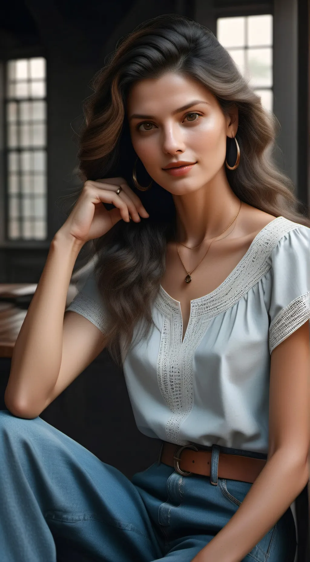 ai character: Moon background