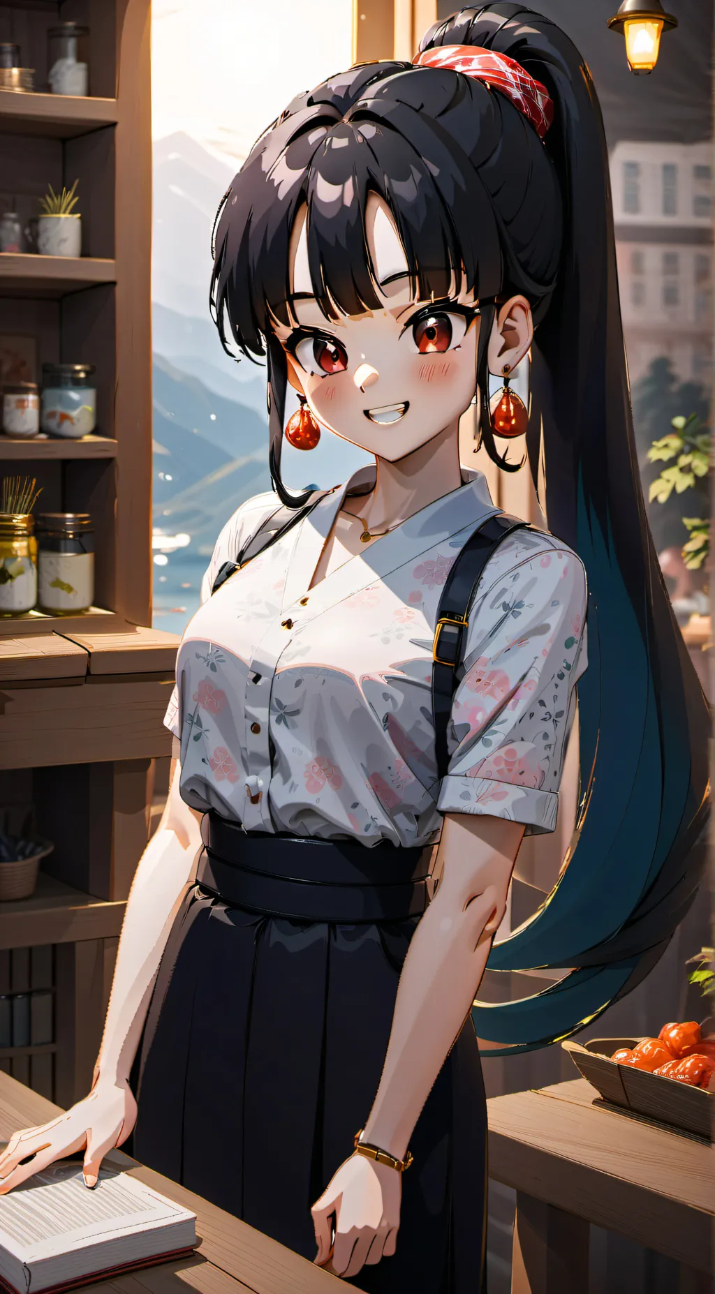 ai character: ChiChi background