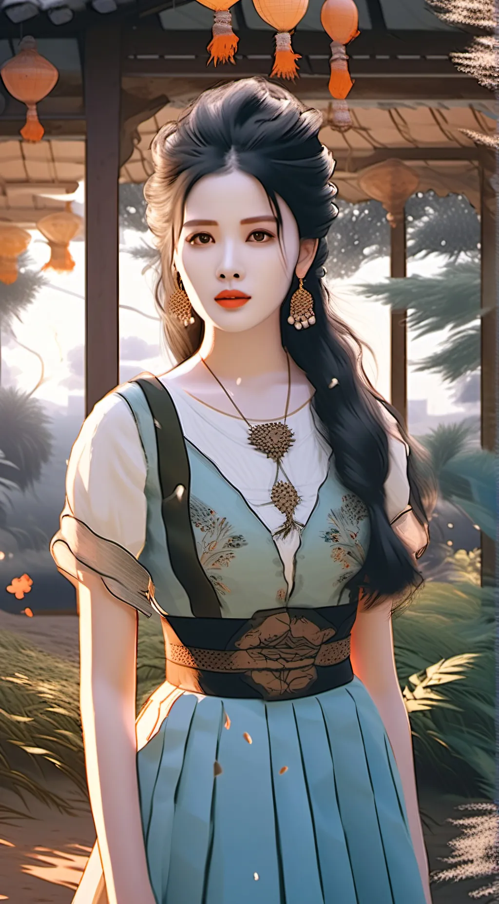 ai character: Amber background