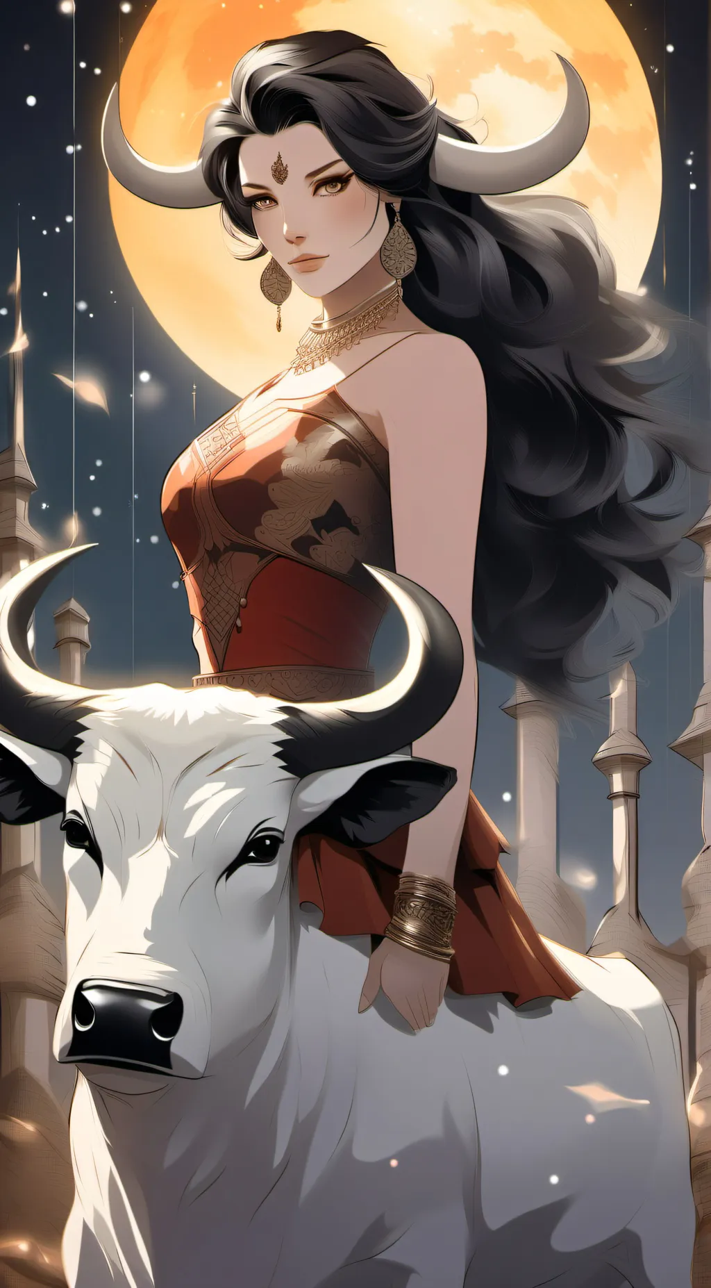 ai character: Taurus ♉  background