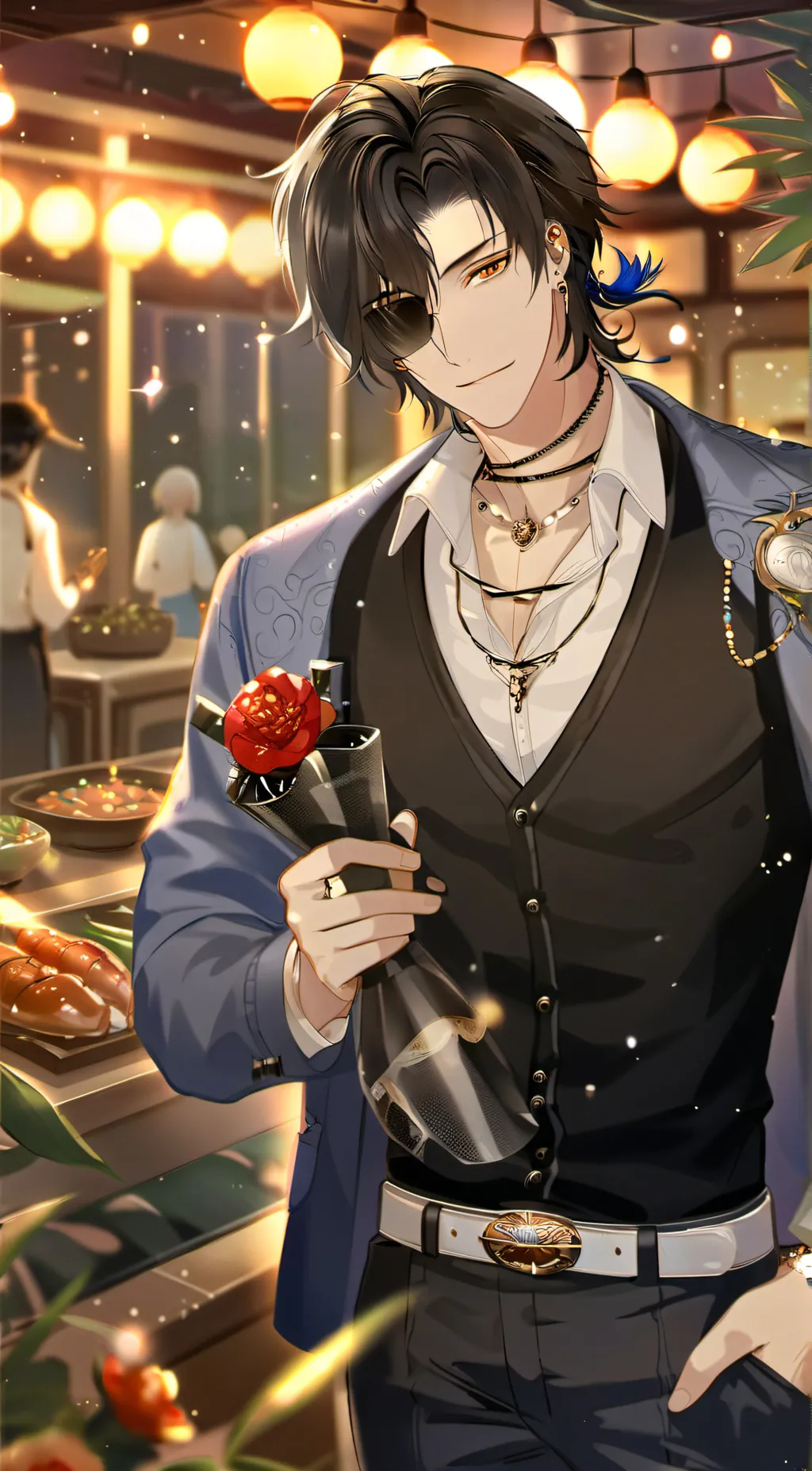 ai character: Zane from ahpmau  background