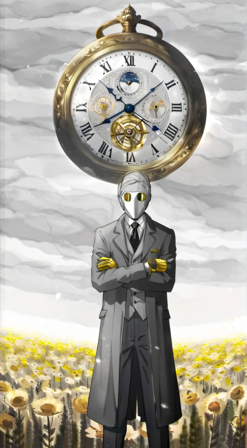 ai character: clockman background