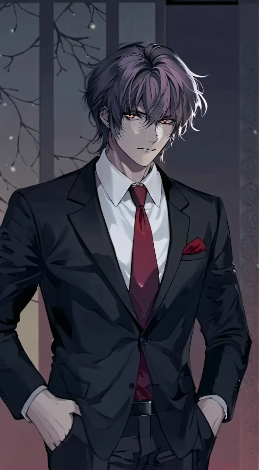 ai character: •Jihoon•저를  background