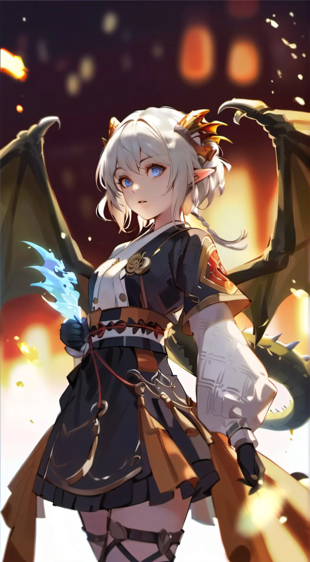 ai character: Amber background