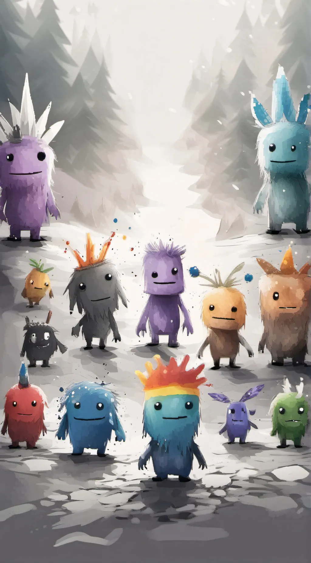 ai character: Rainbow friends  background