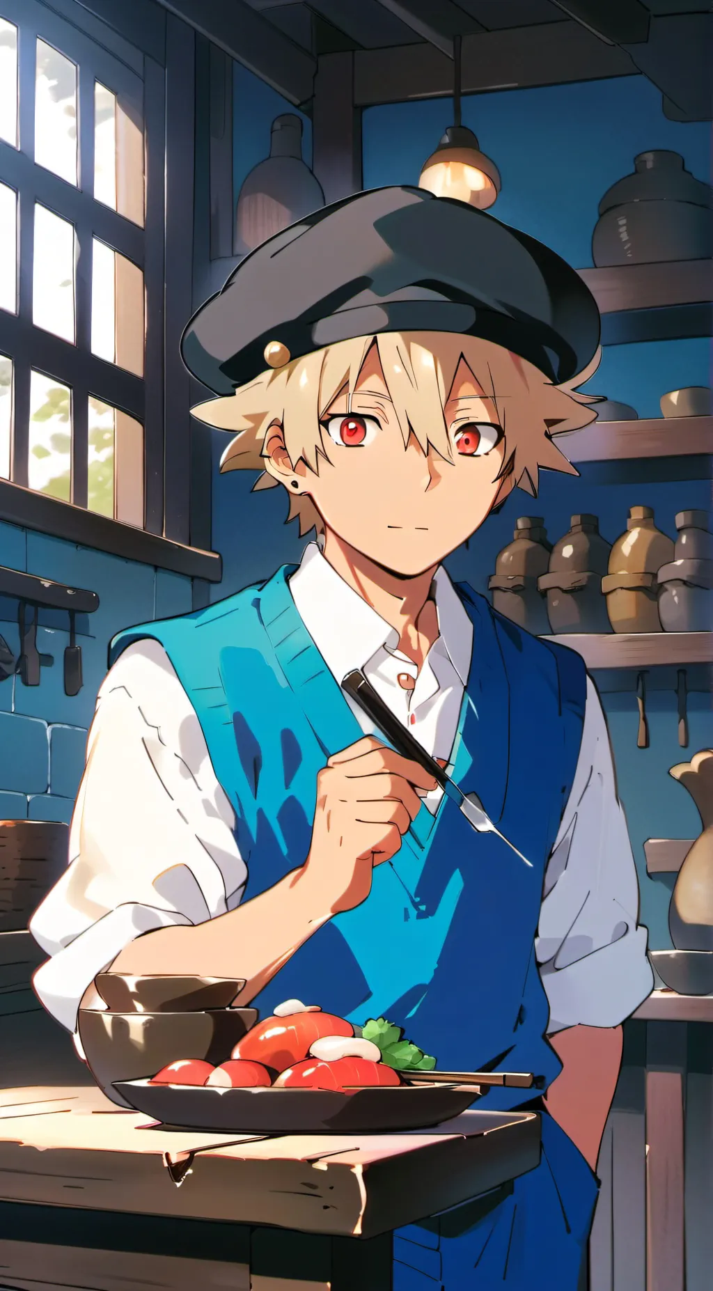 ai character: Mha in your house background