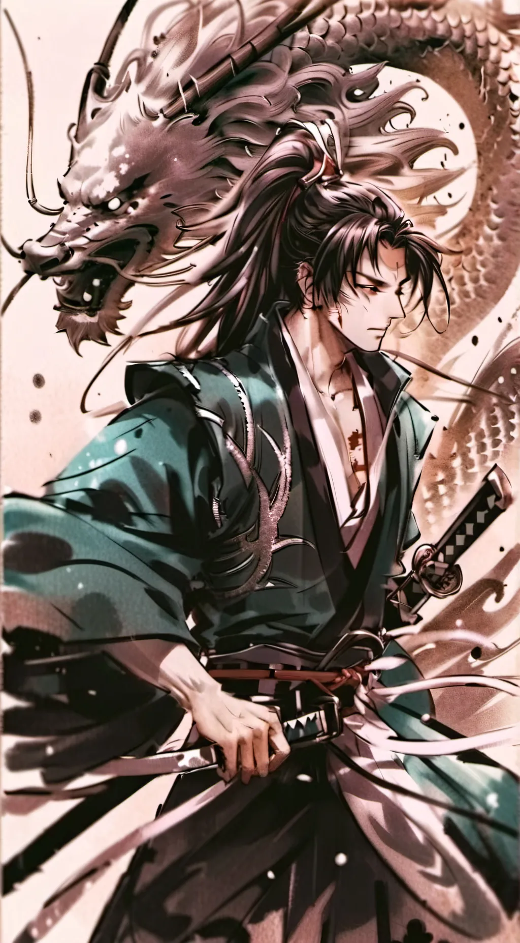 ai character: Himura Kenshin background