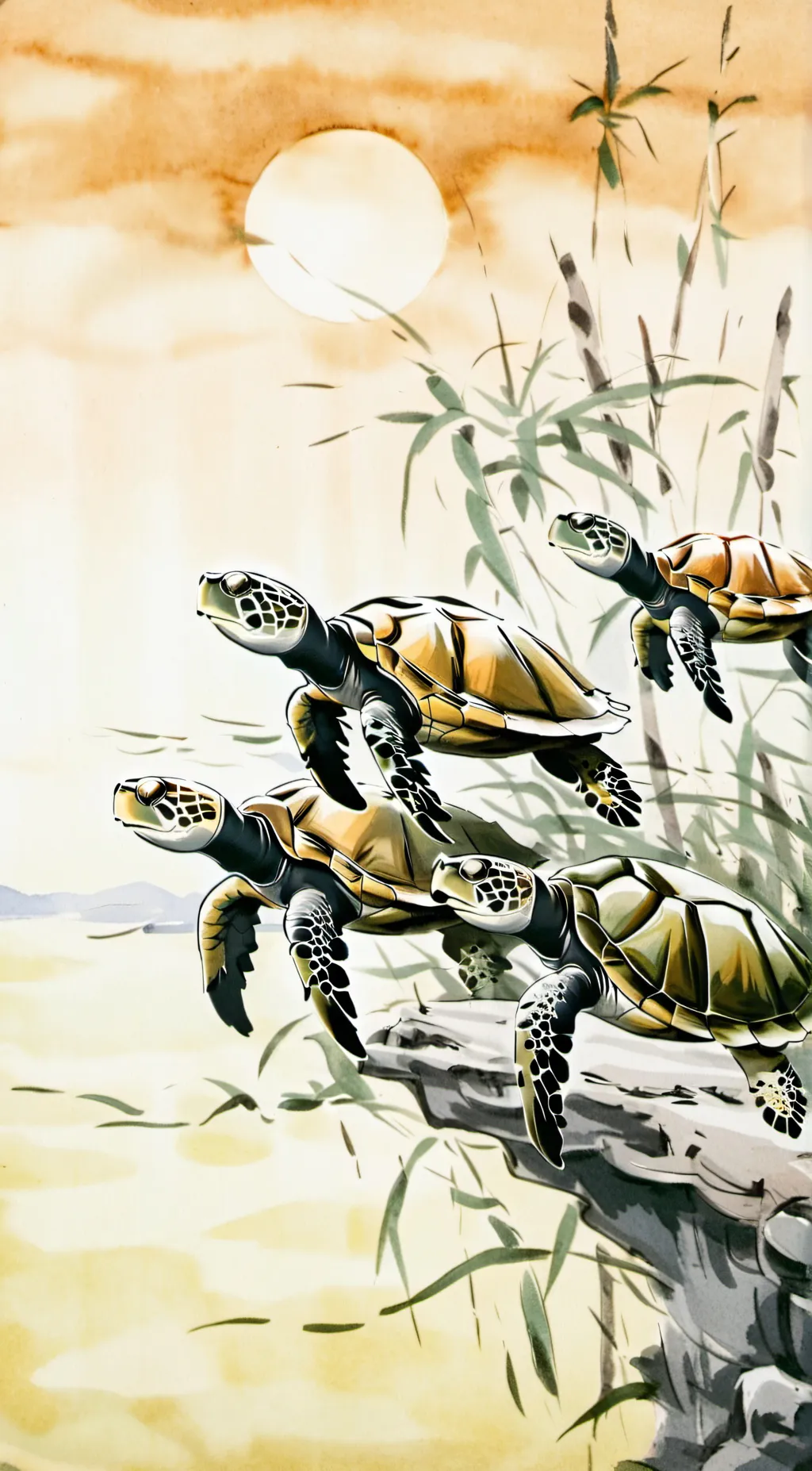 ai character: ninga turtles background