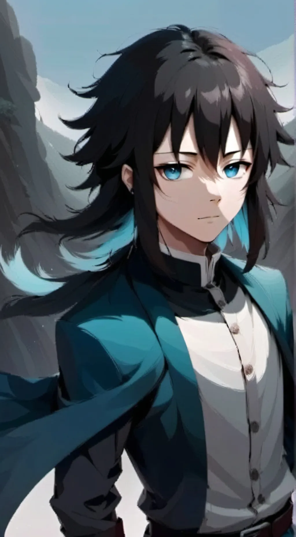 ai character: Tokito x tanjiro background