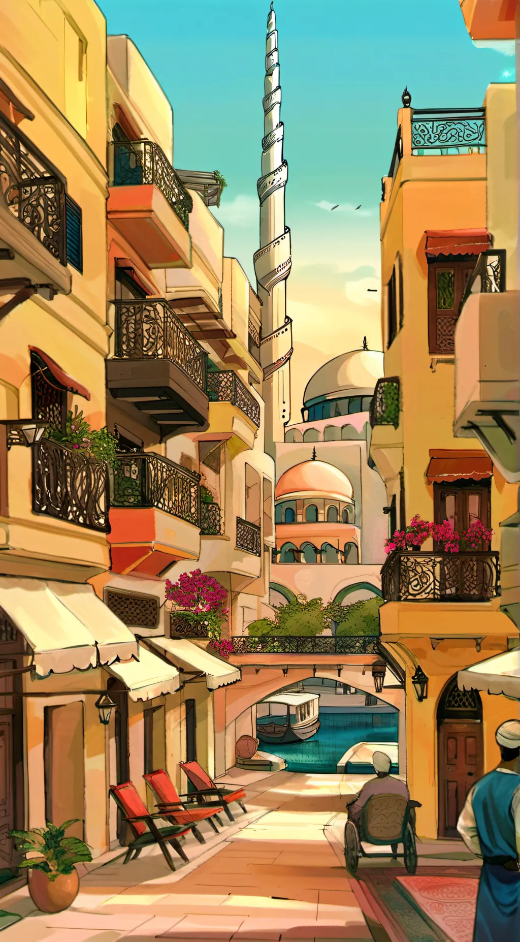 ai character: Dubai  background