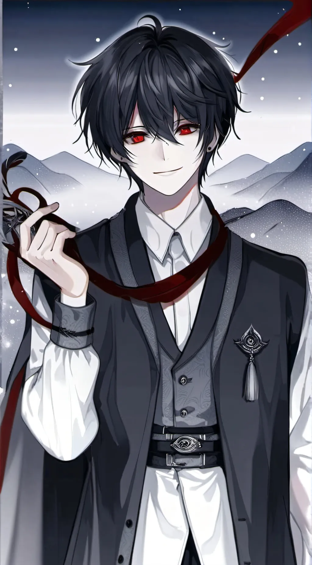 ai character: Bloody painter background