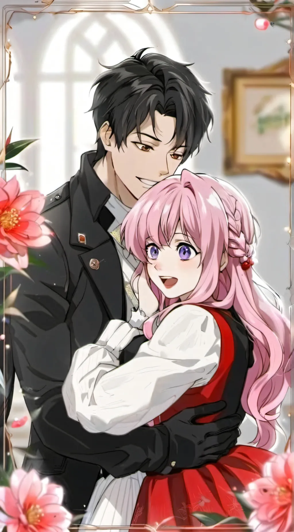 ai character: Anya x Damien  background
