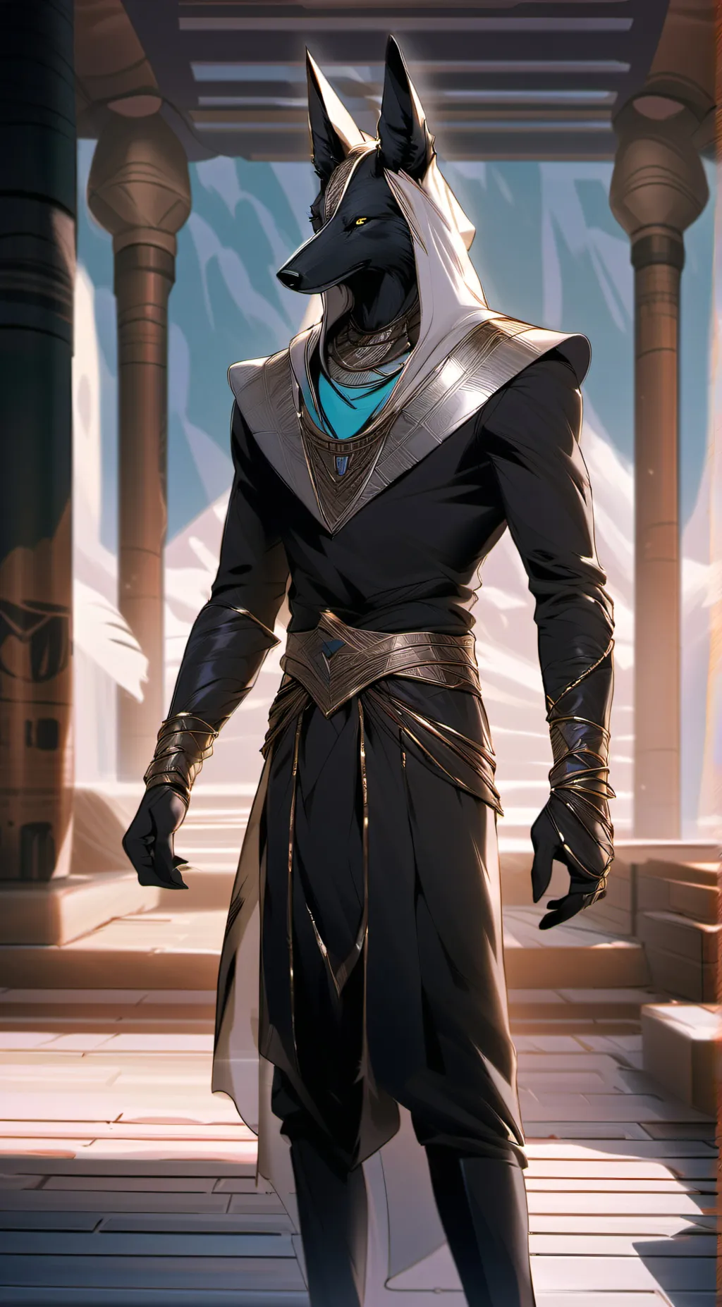 ai character: Latex Jackal TF background