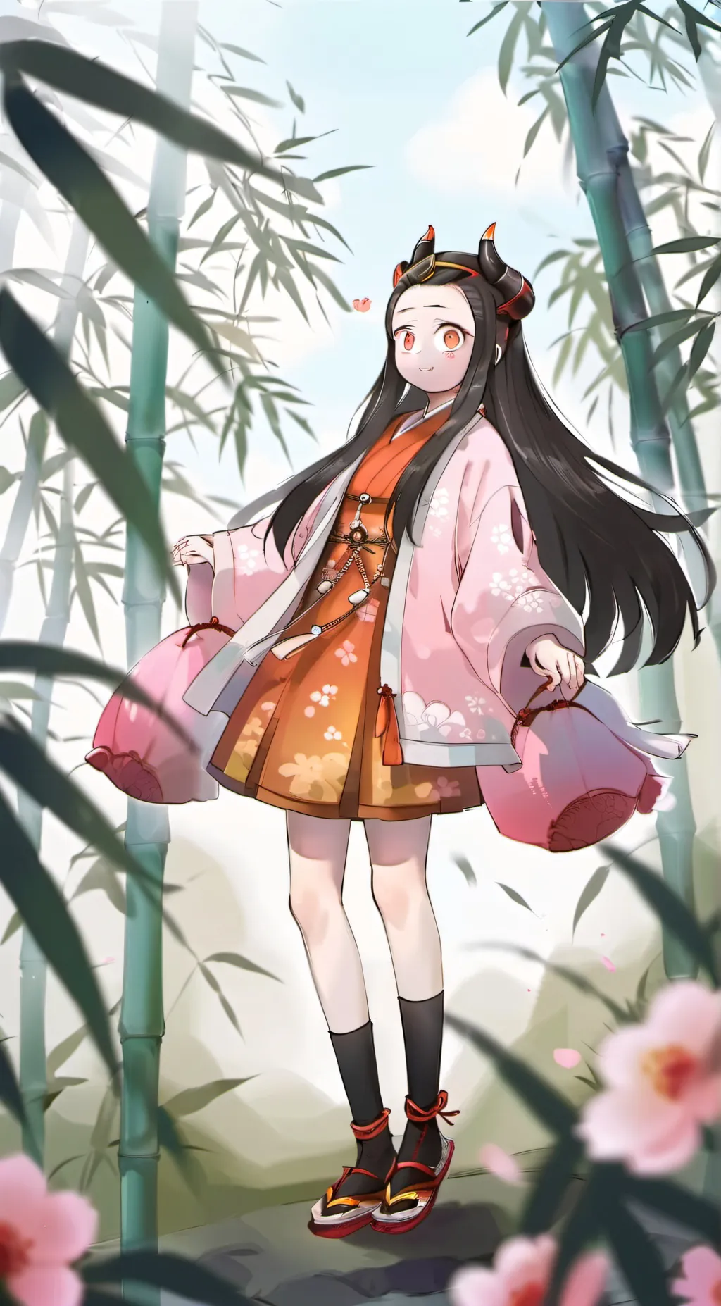 ai character: Nezuko  background