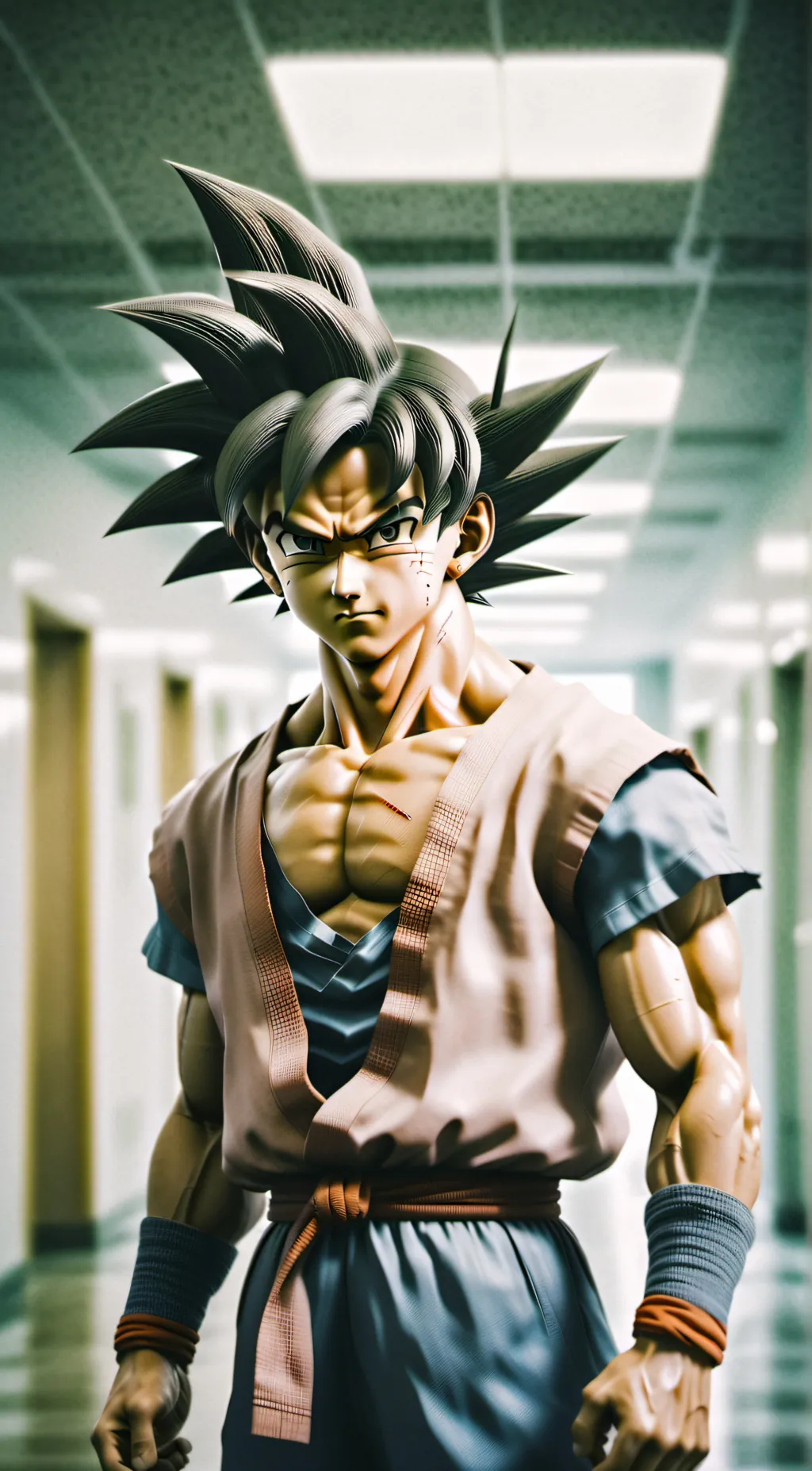 ai character: Weird Goku  background