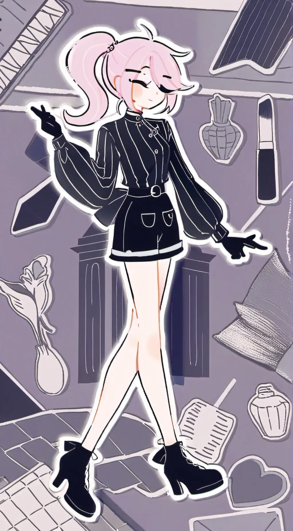 ai character: Hurukoo16 background