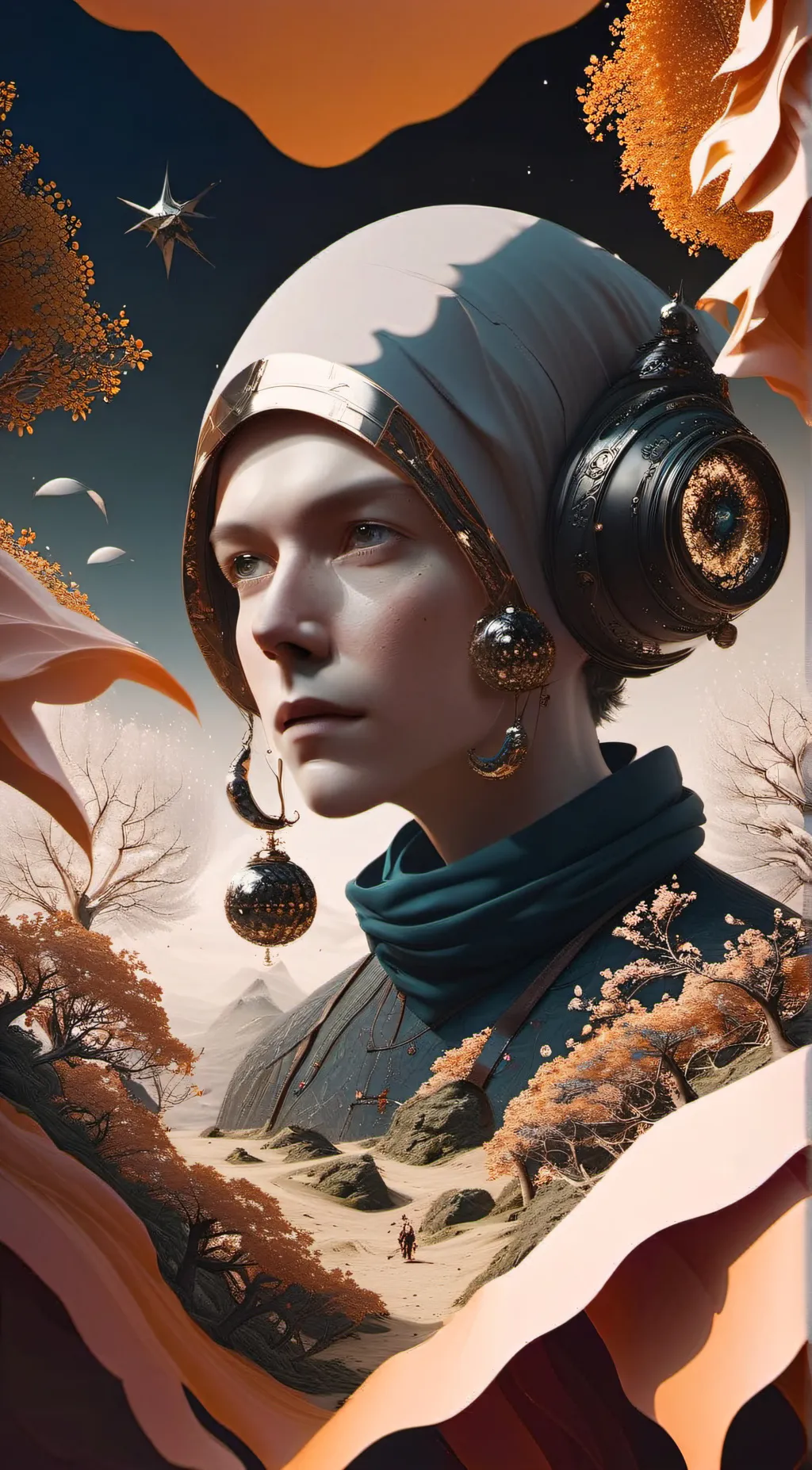 ai character: Autumn background