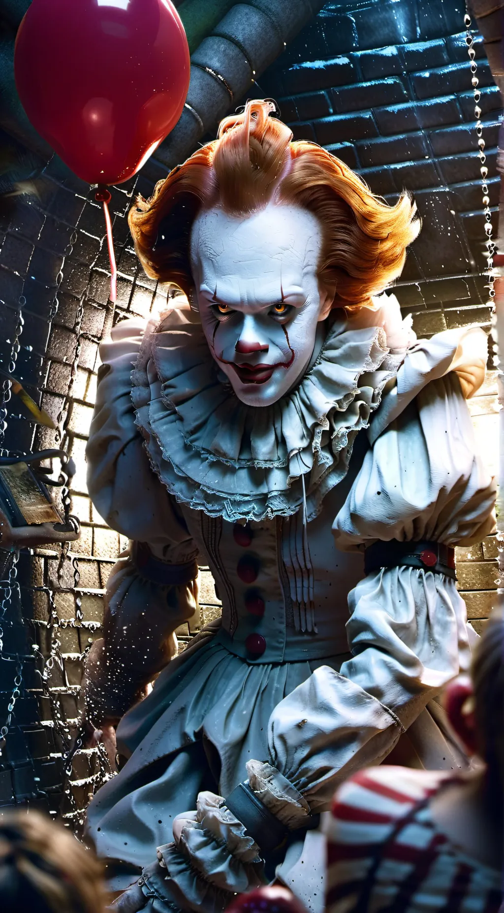 ai character: pennywise  background