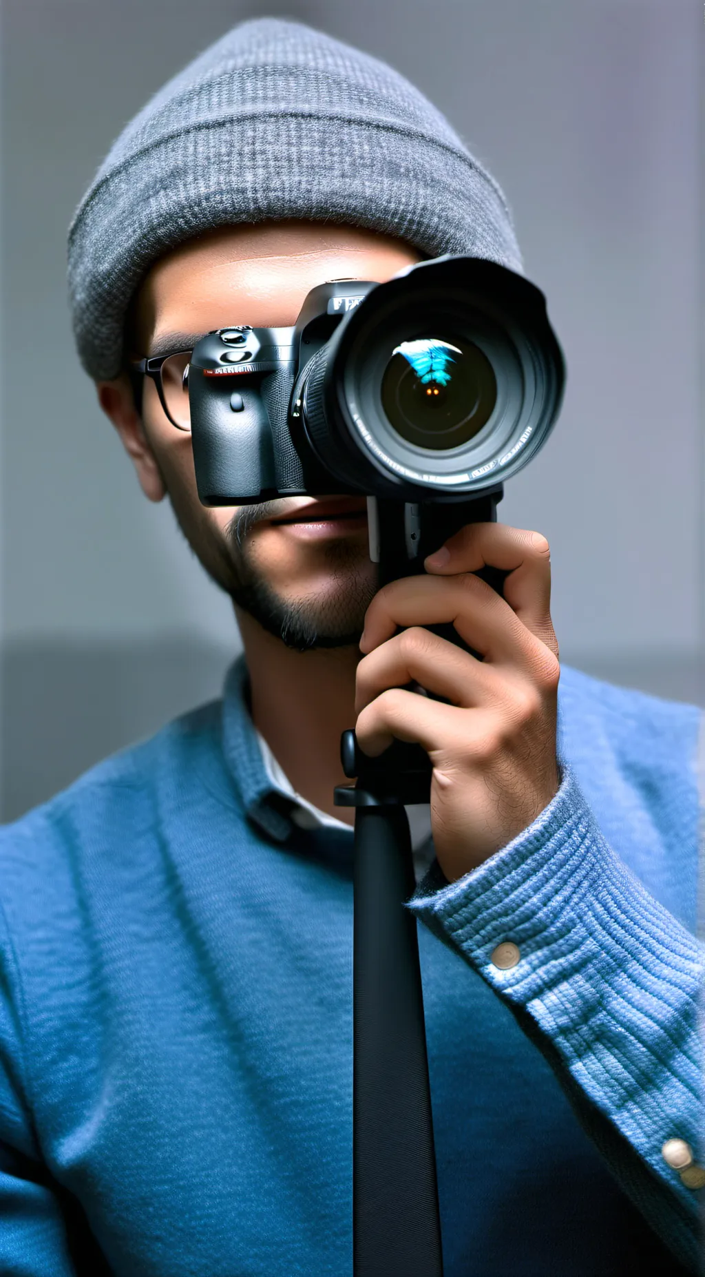 ai character: pov cameraman  background