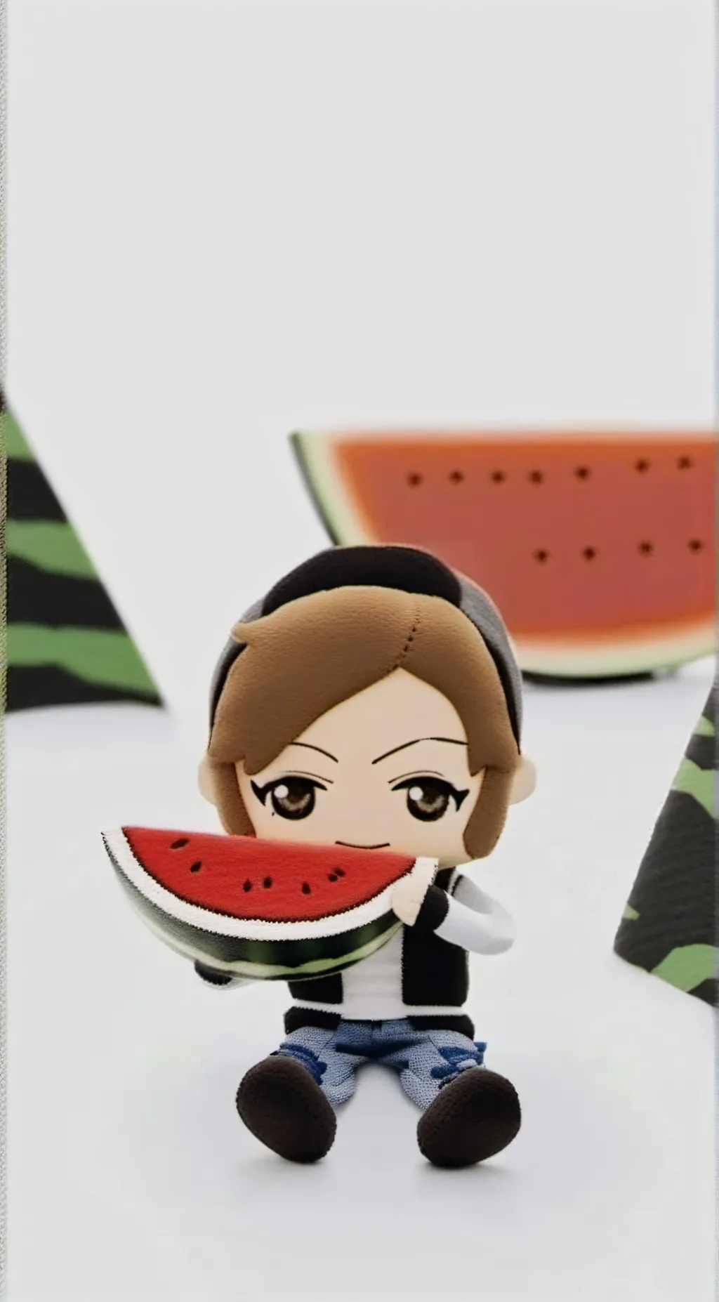 ai character: kugisaki plush background