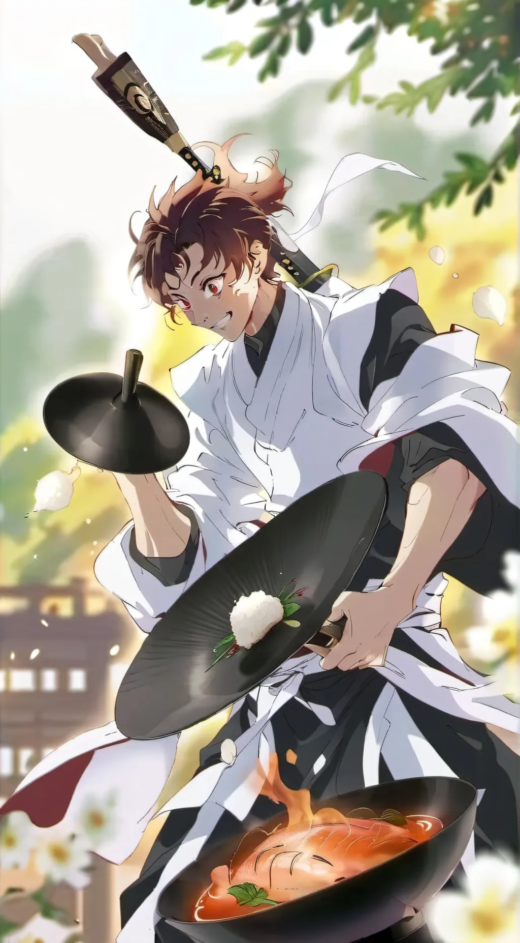 ai character: Tanjiro Kamado background