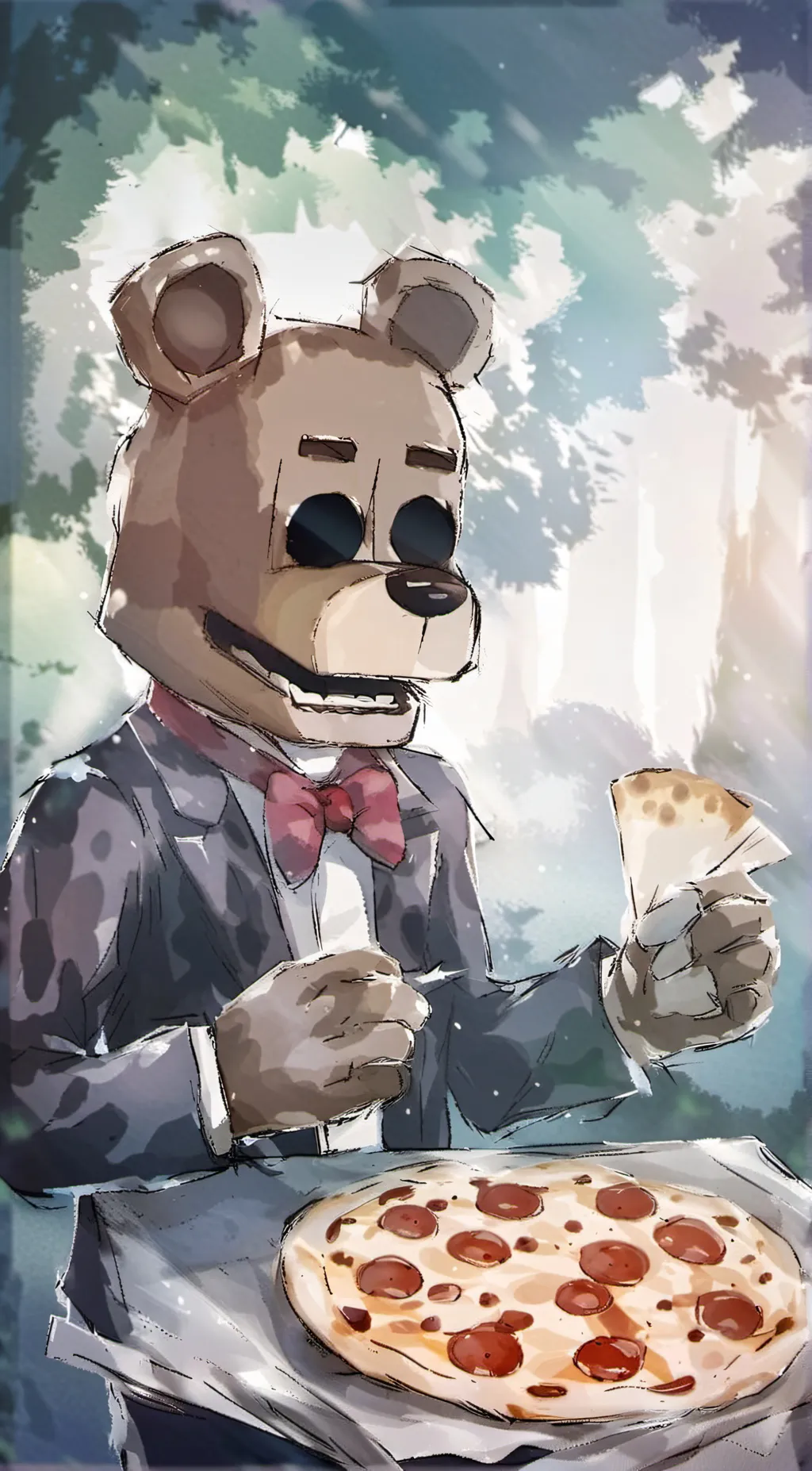 ai character: 5 nights at Freddy background