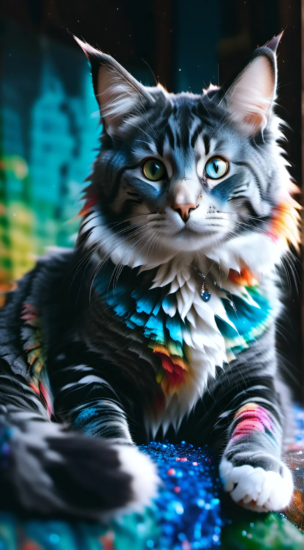 ai character: Pride cat background