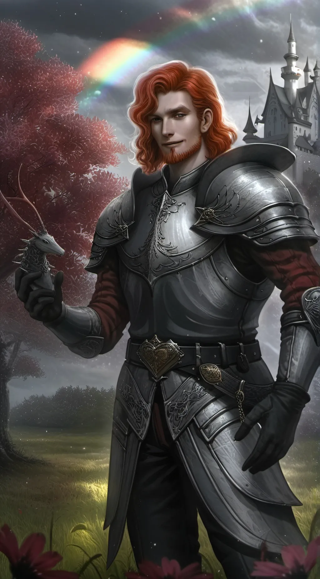 ai character: Knighty knight  background