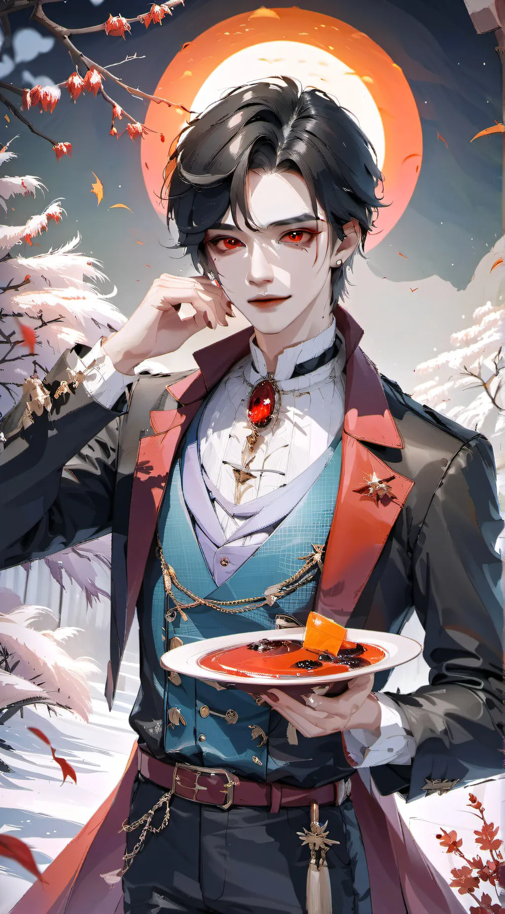 ai character: ash background