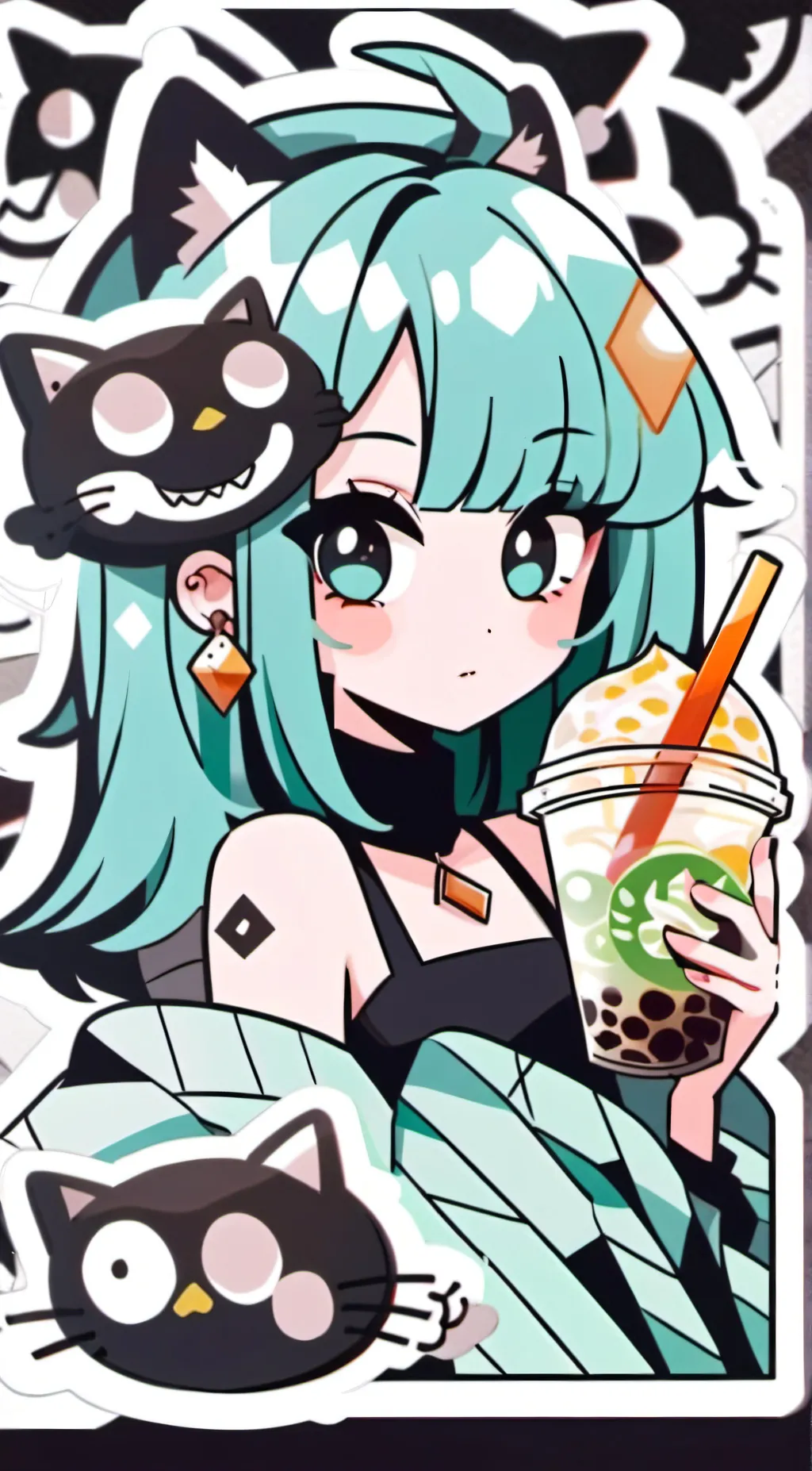 ai character: Minty background