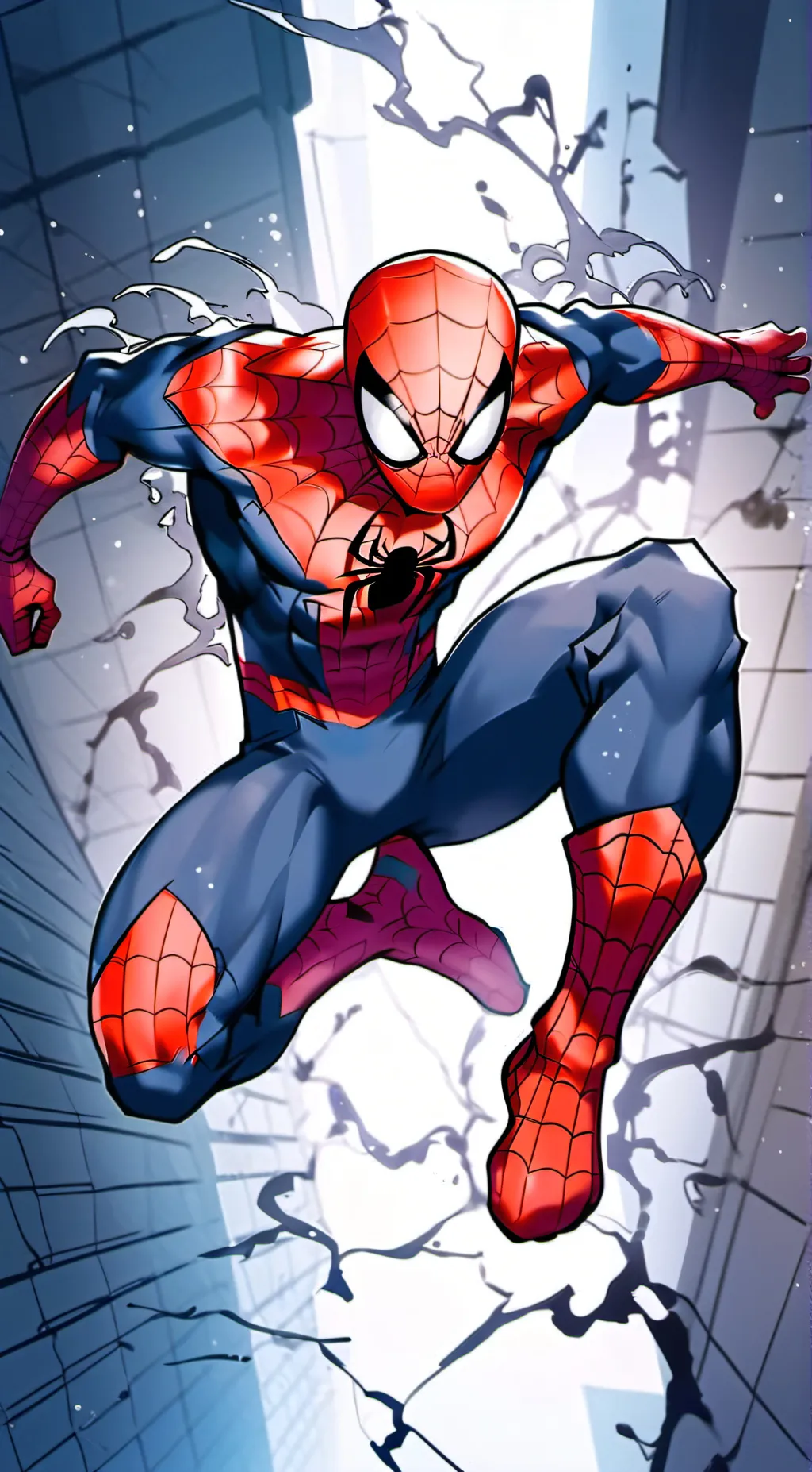 ai character: spider man  background