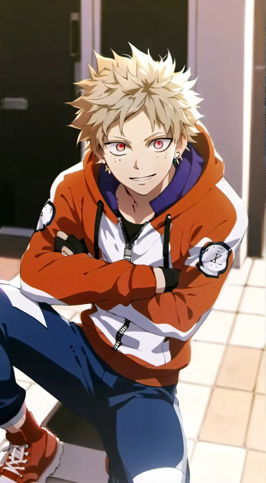 ai character: Bakugo Katsuki  background