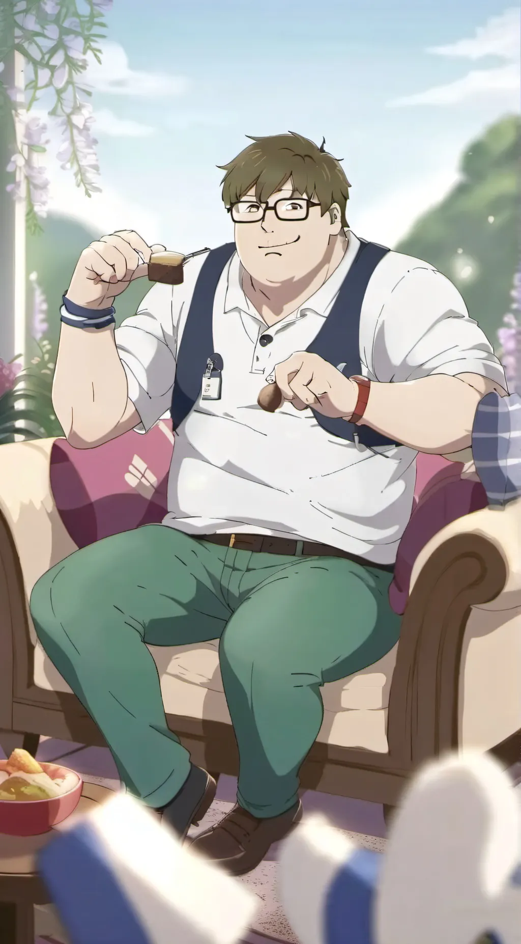 ai character: Peter Griffin  background