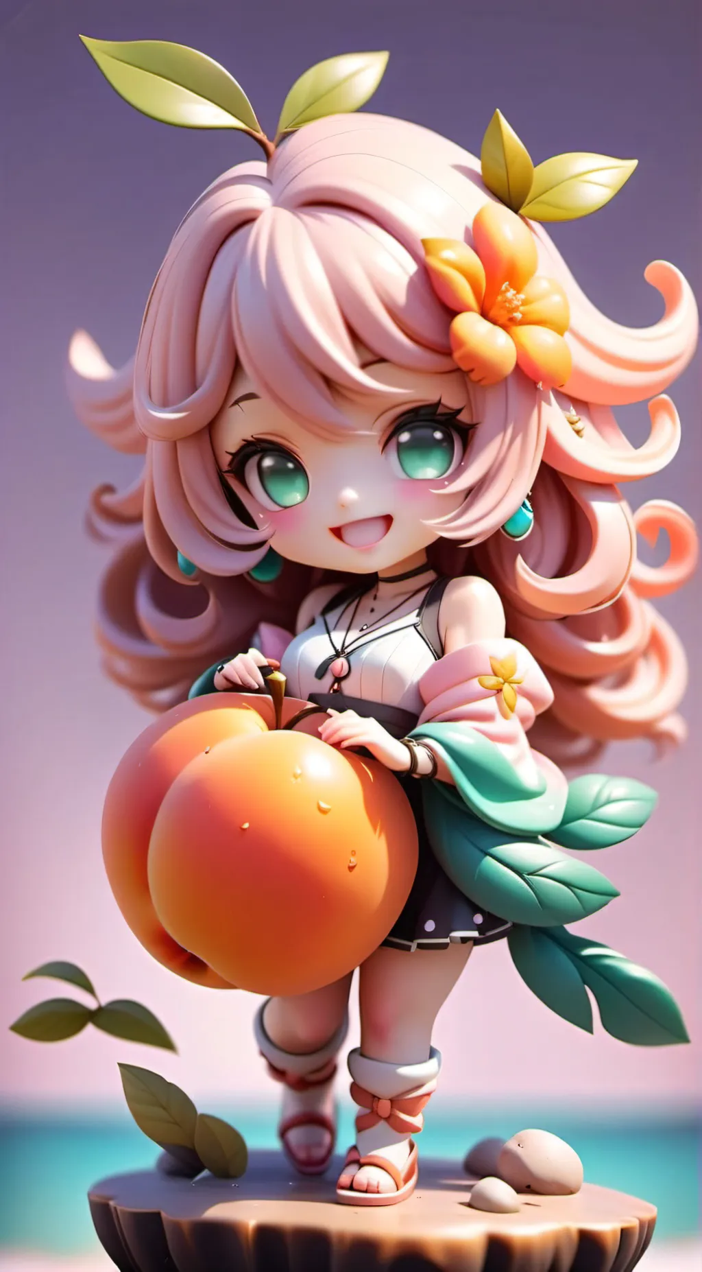 ai character: 🍑Peachy🍑 background